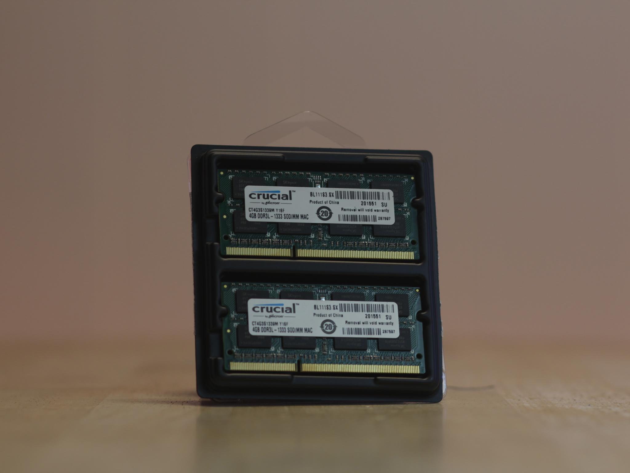 Crucial 8GB DDR3L SoDimm Mac compatible