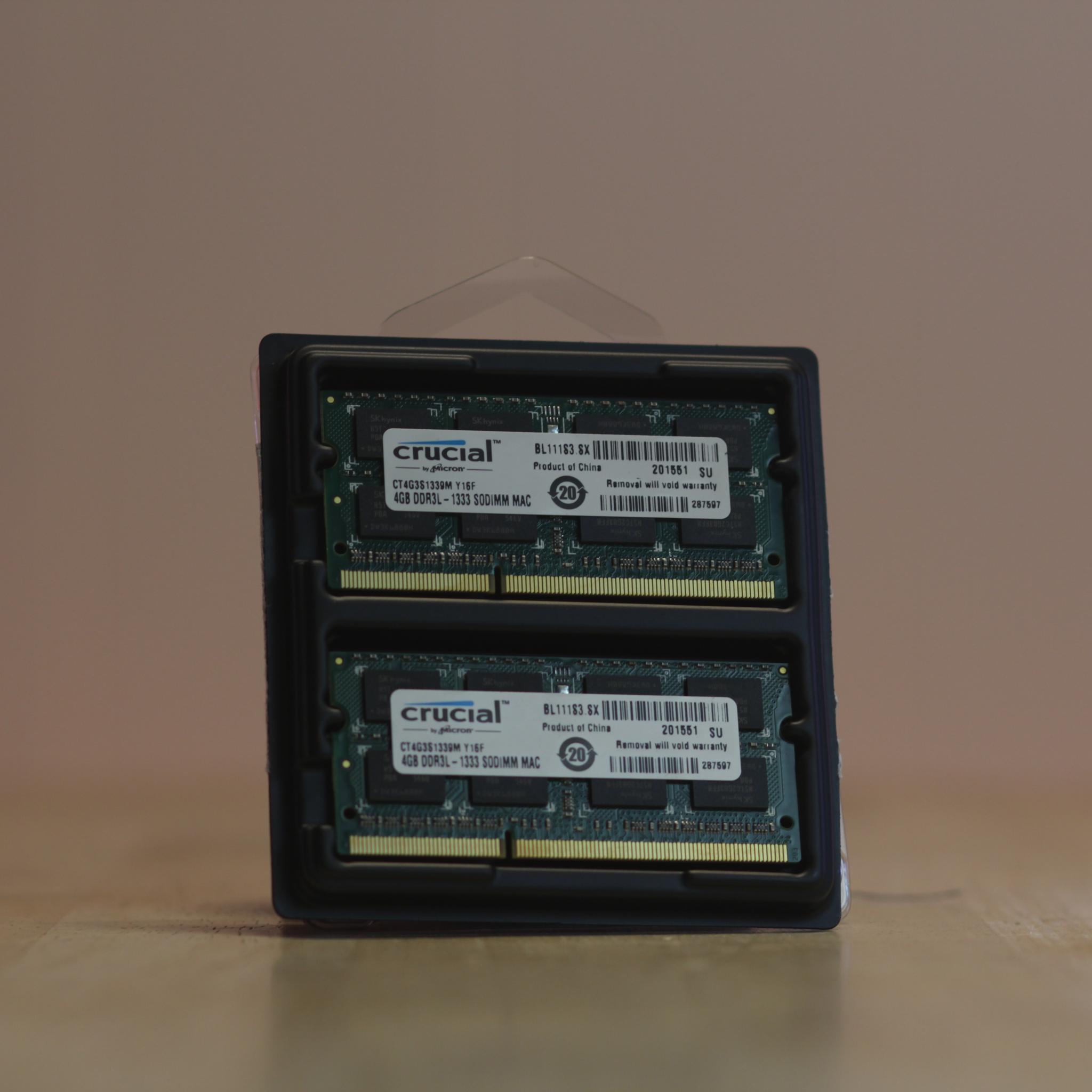 Crucial 8GB DDR3L SoDimm Mac compatible