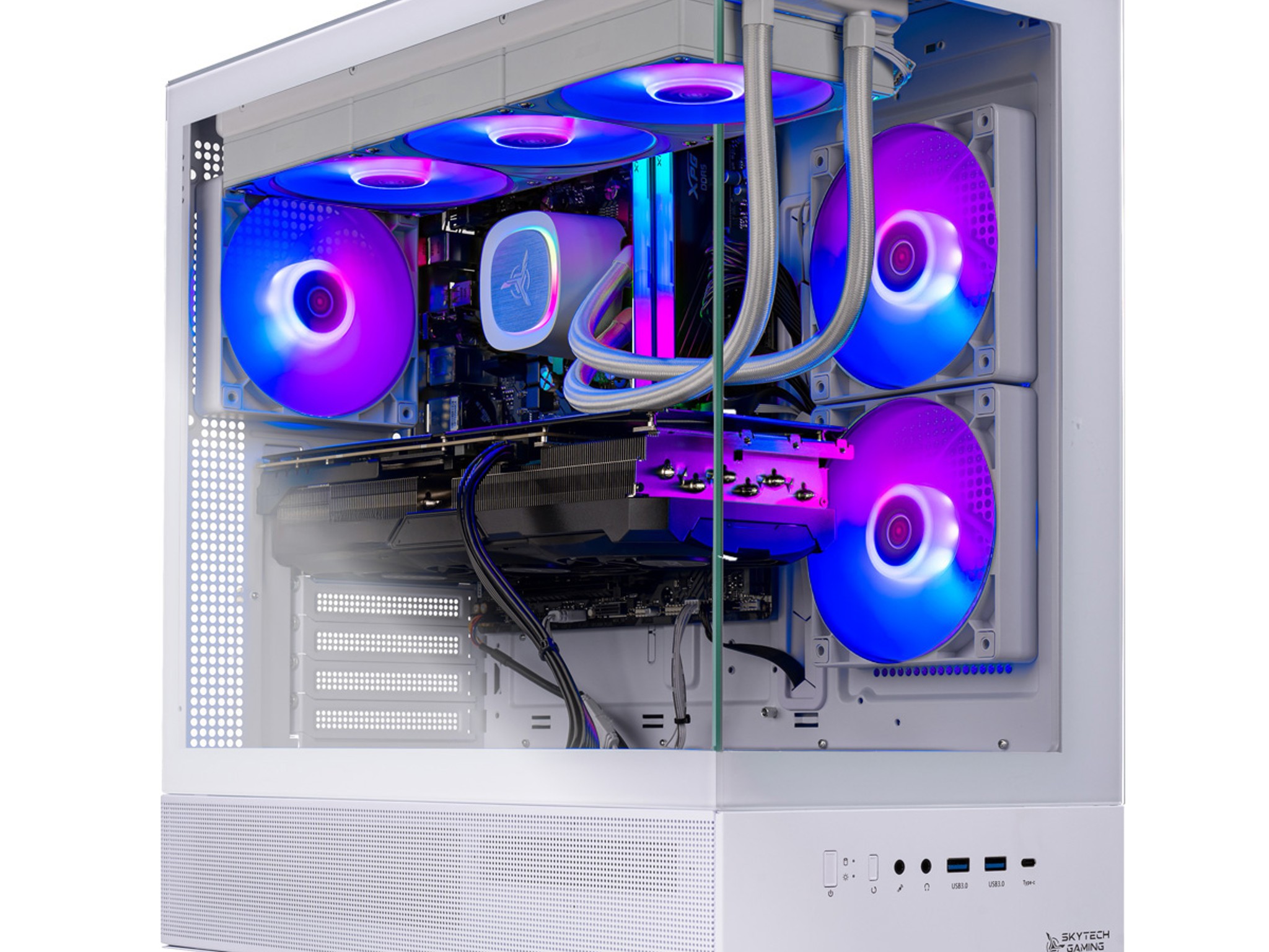 NEW & MUST GO SKYTECH AZURE 3 Gaming PC | RTX 5070 | 32GB RGB RAM | 1TB SSD | AMD 7700 | Win 11 HOME