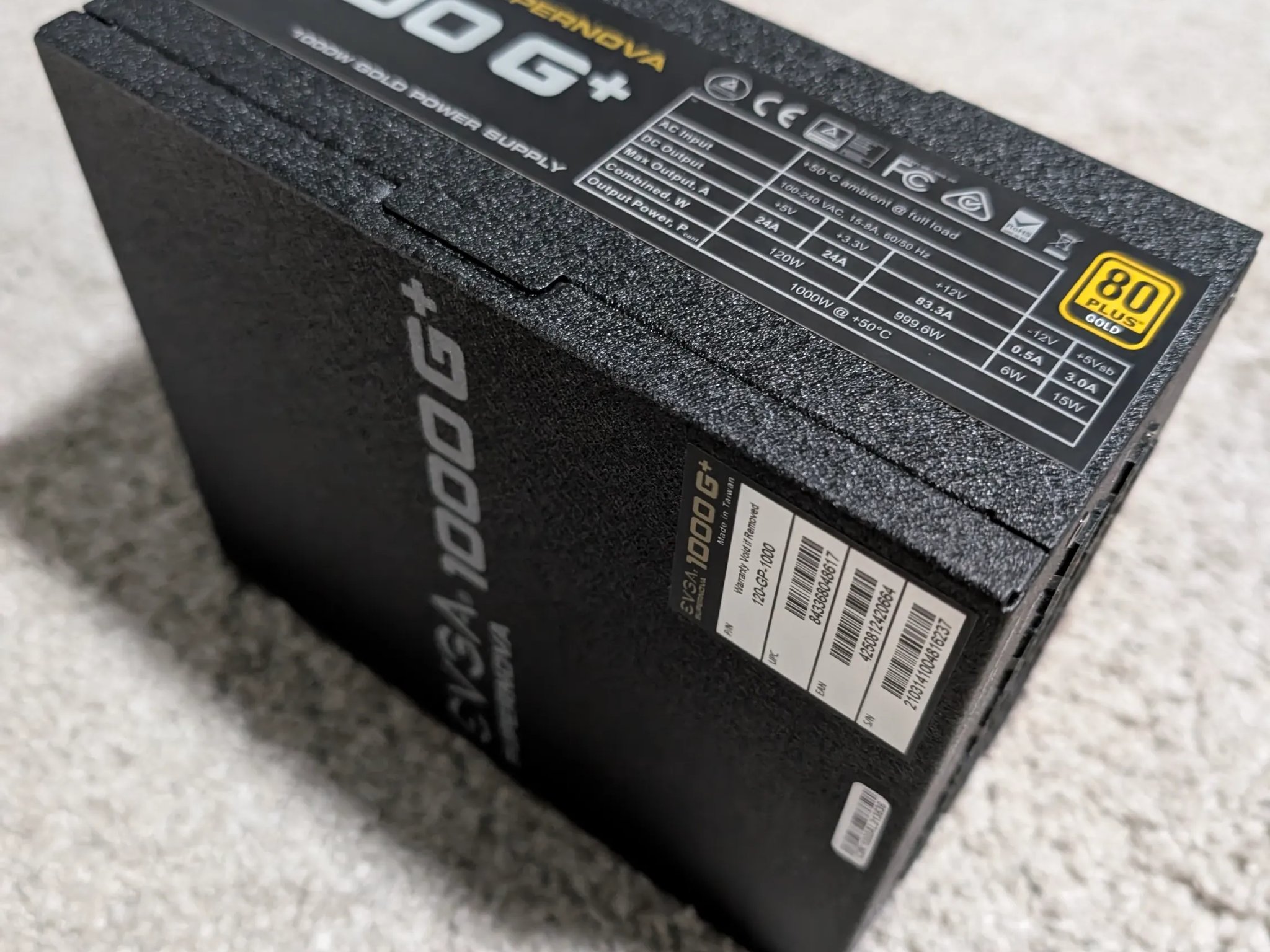 EVGA Supernova 1000 G+ 80 Plus Gold 1000W Fully Modular Power Supply