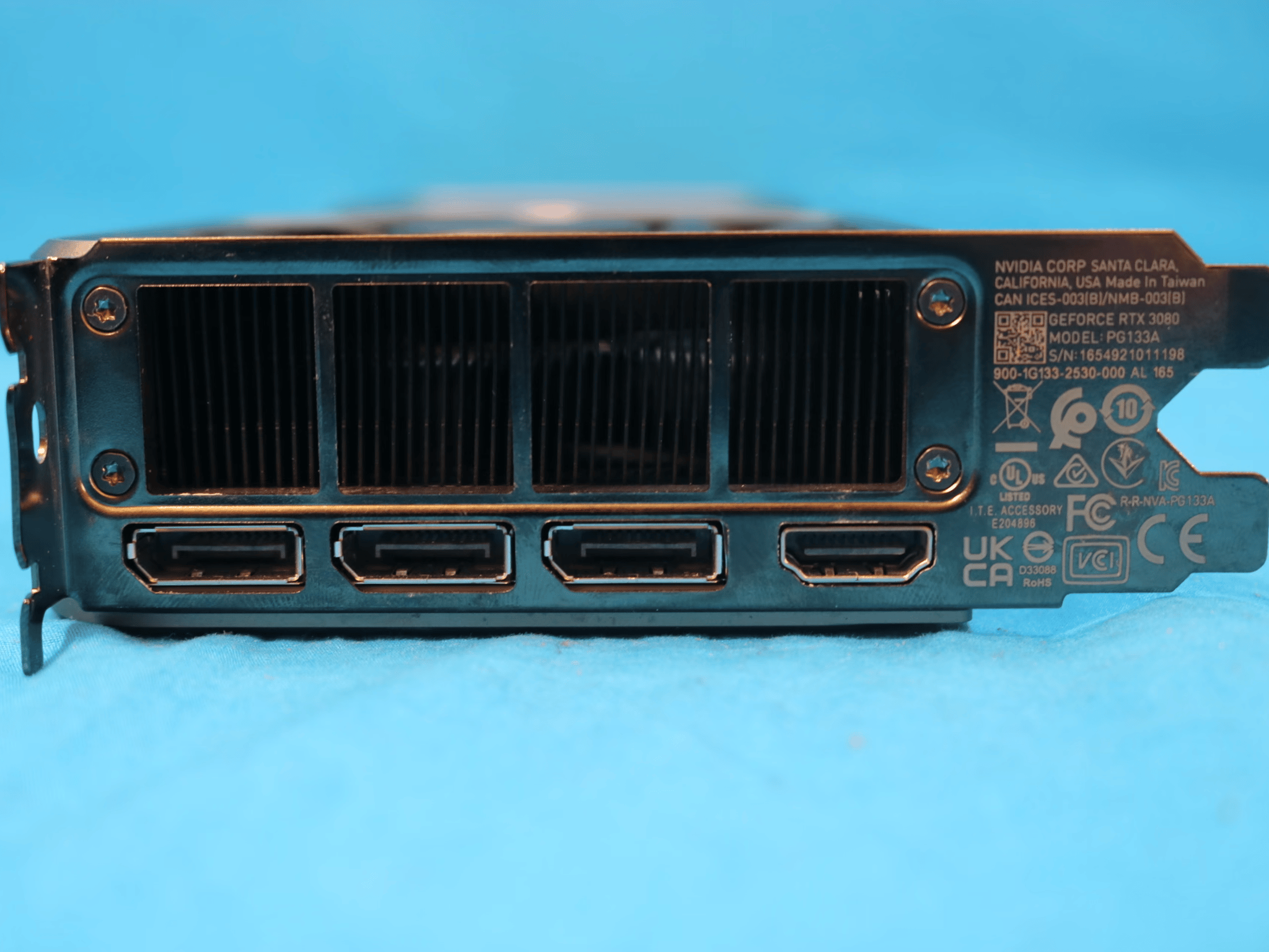 NVIDIA GeForce RTX 3080 Founders Edition 10GB GDDR6X PCIe 4.0 x16 Desktop GPU 