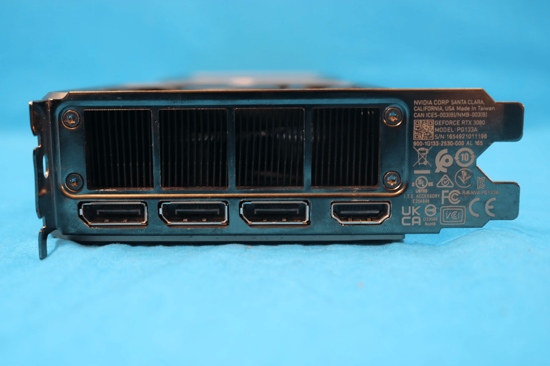 NVIDIA GeForce RTX 3080 Founders Edition 10GB GDDR6X PCIe 4.0 x16 Desktop GPU 