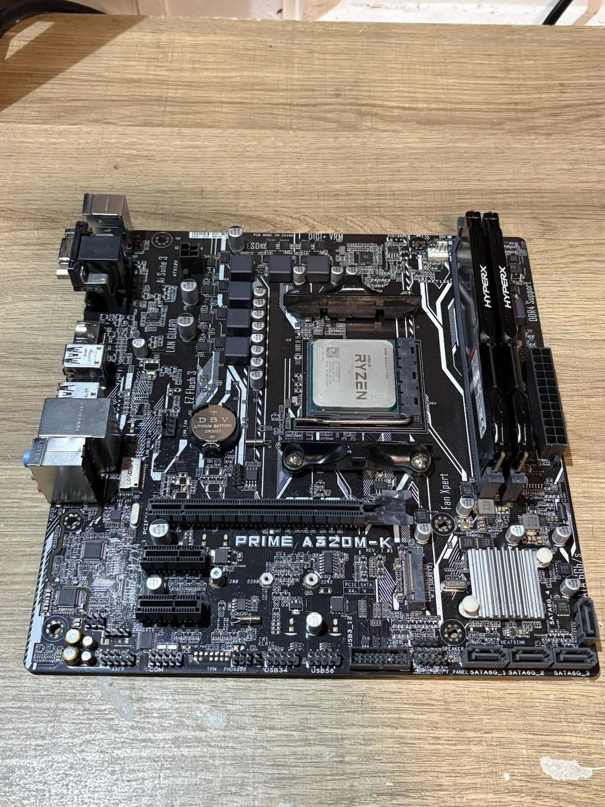 AsRock A320-M, Ryzen 7 1700, 2x8GB DDR4 RAM
