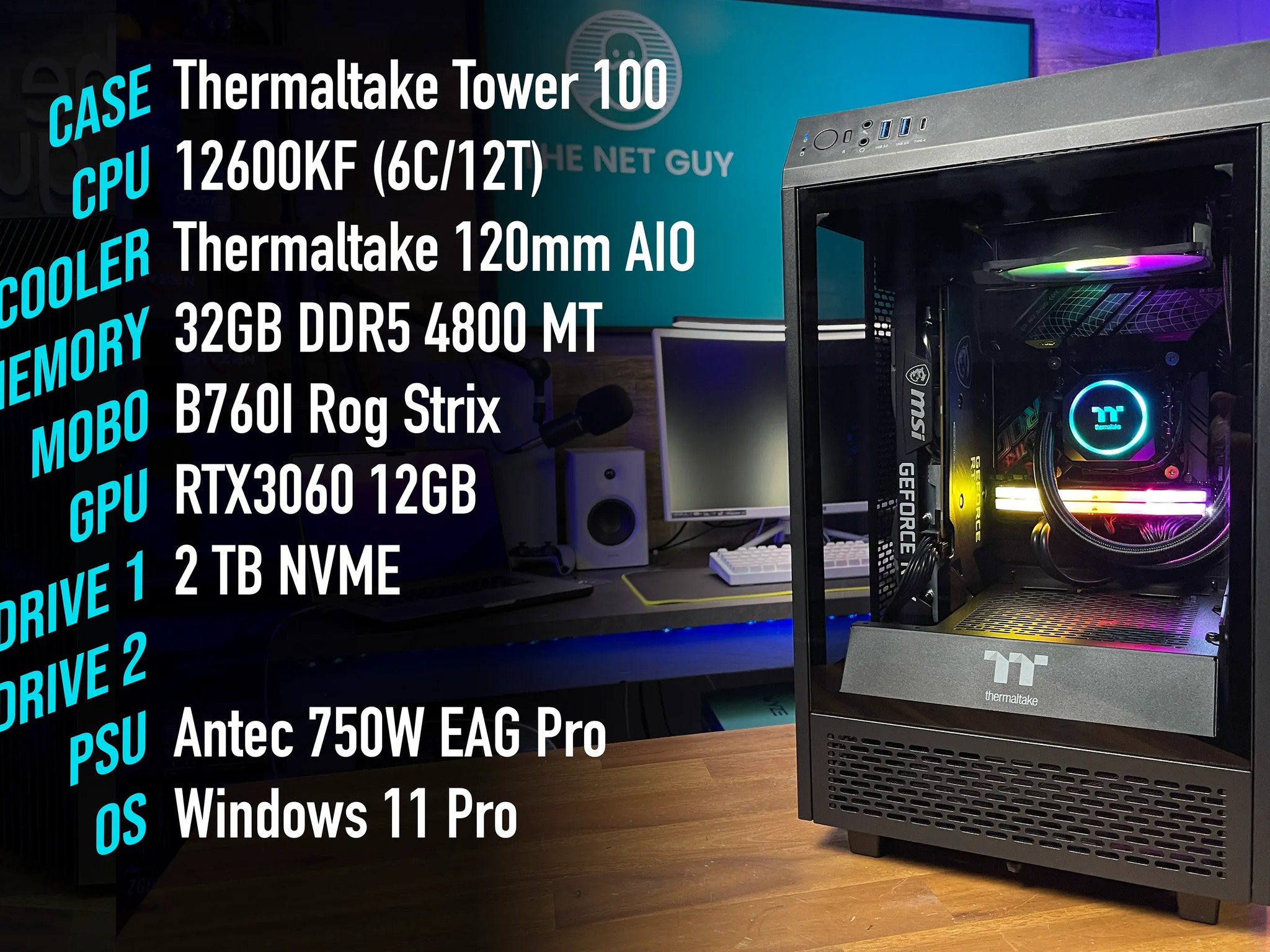 Mid-Range Thermaltake Tower 100 Gaming PC