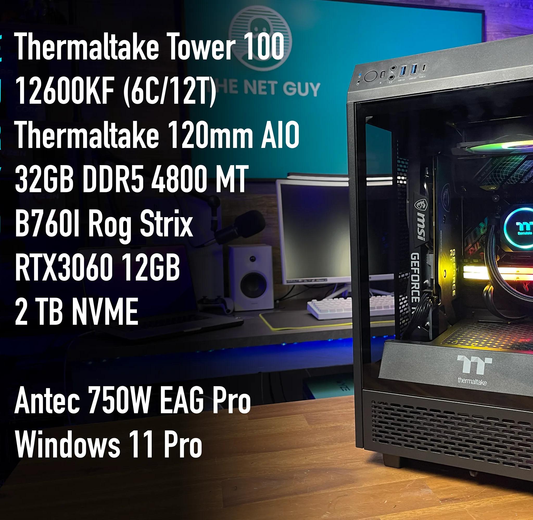 Mid-Range Thermaltake Tower 100 Gaming PC