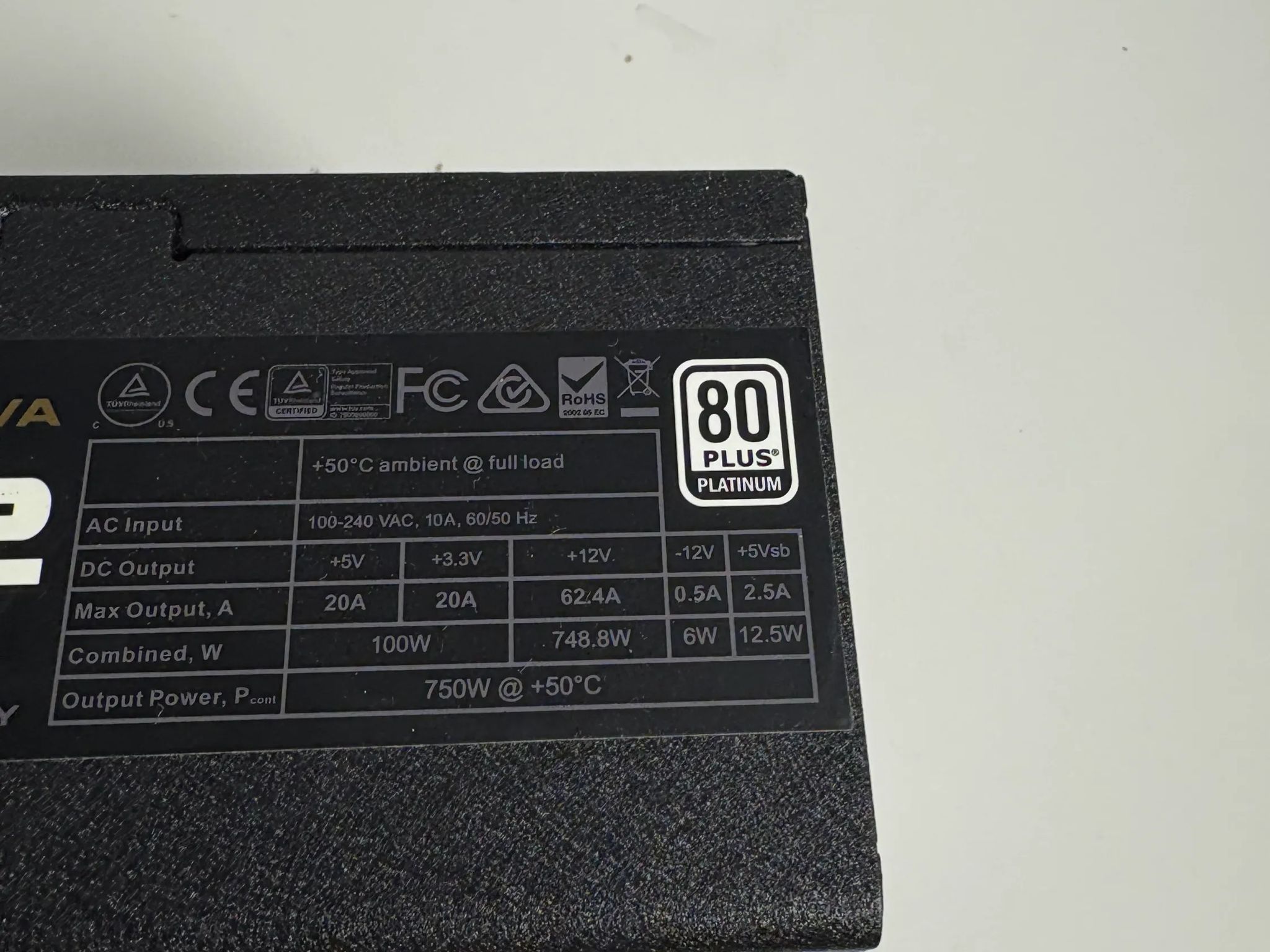 EVGA P2 750W Power Supply - 80+ Platinum
