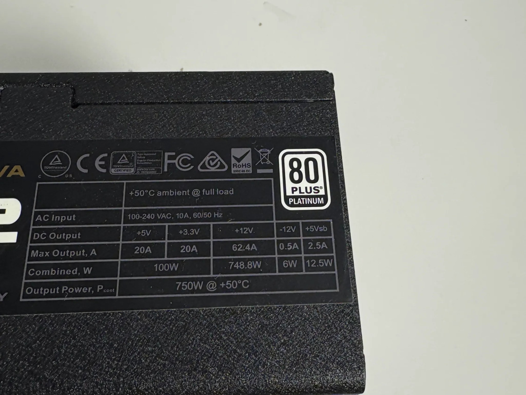 EVGA P2 750W Power Supply - 80+ Platinum
