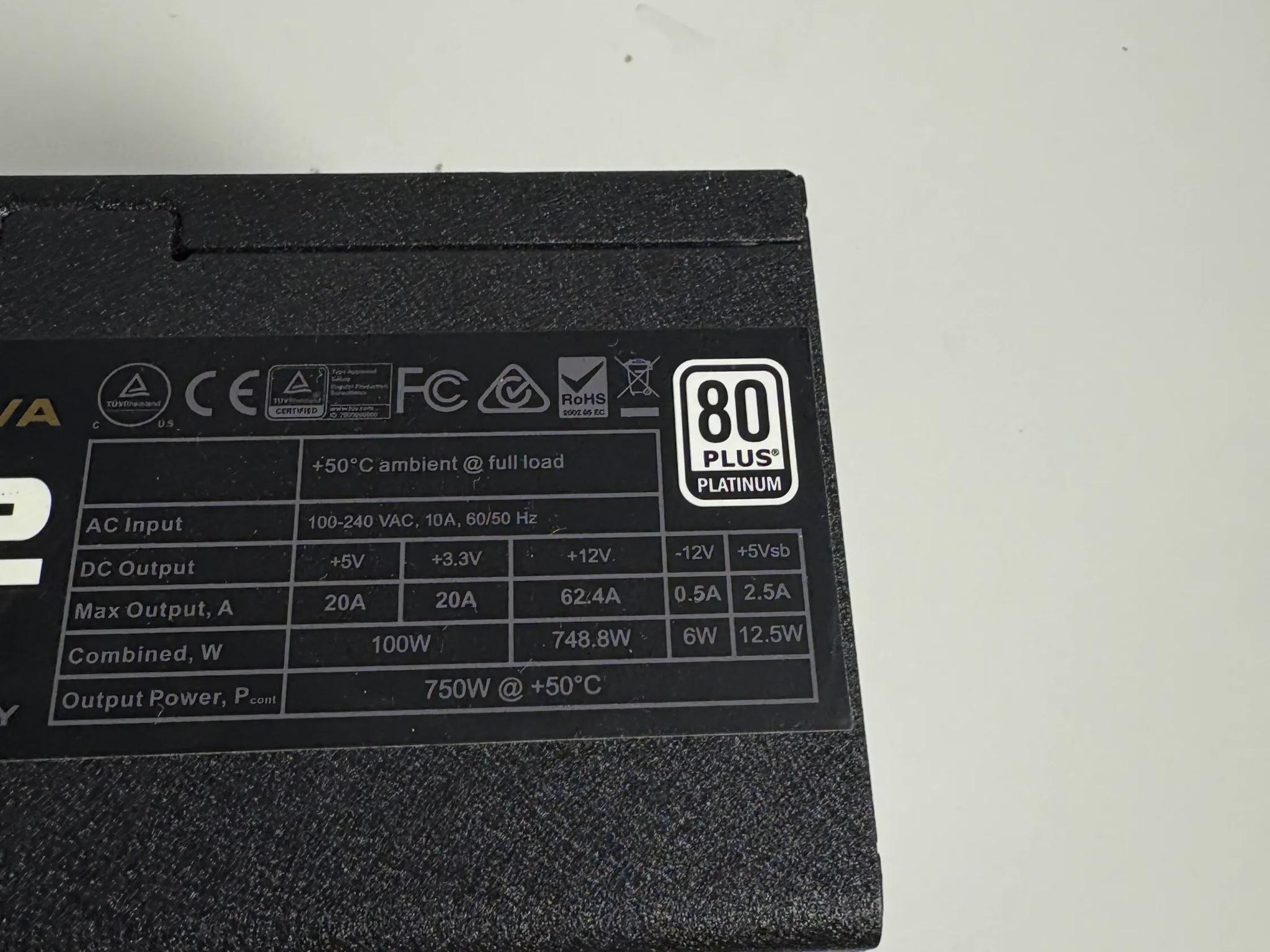 EVGA P2 750W Power Supply - 80+ Platinum