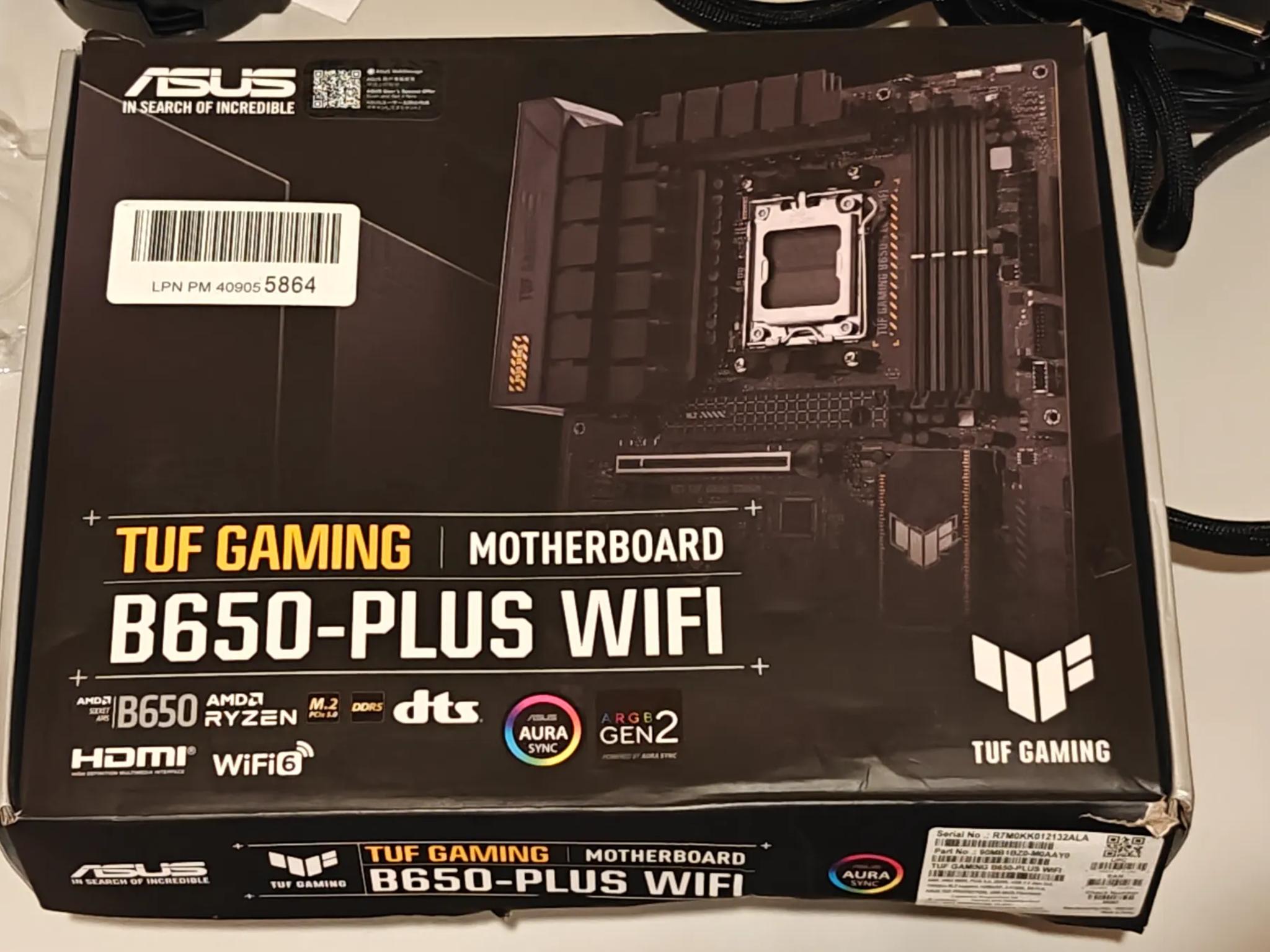 ASUS TUF Gaming B650-PLUS Wi-Fi Socket LGA 1700 AMD ATX Gaming Motherboard