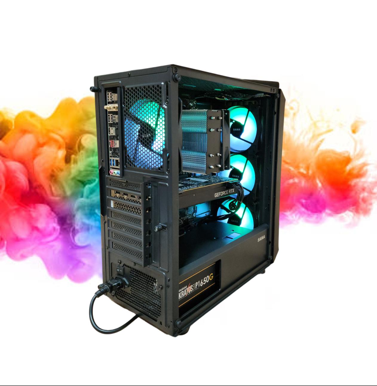 SALE: RTX 2080 Super + Ryzen 5 5500 + 16GBs DDR4 RAM + 1TB SSD + 5 Fans ( Black RGB Gaming PC )