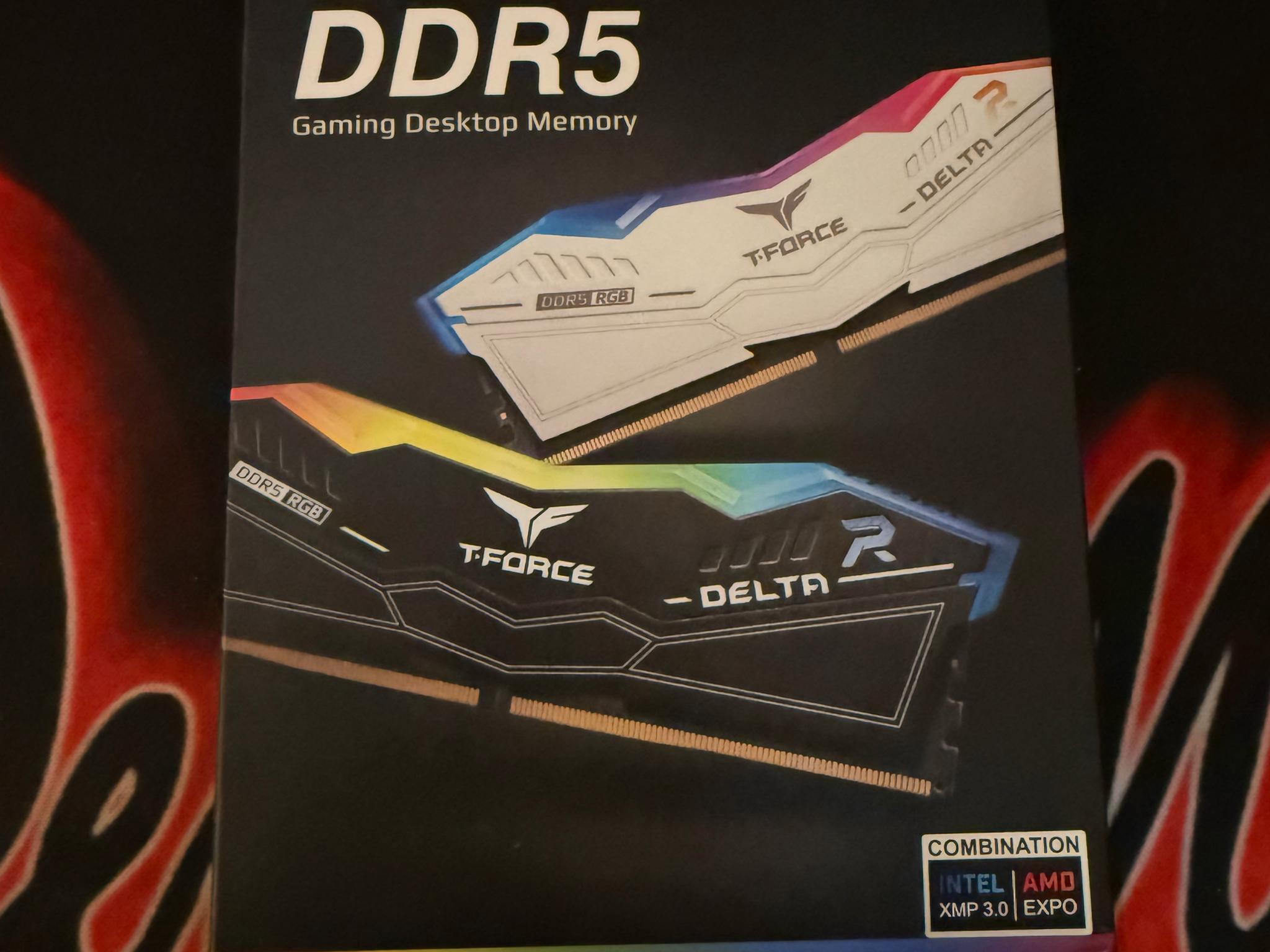 Teamgroup t-force delta RGB 32gb (2x16) 6400MHz PC5-51200 Desktop Memory FF3D532G6400HC32ADC01