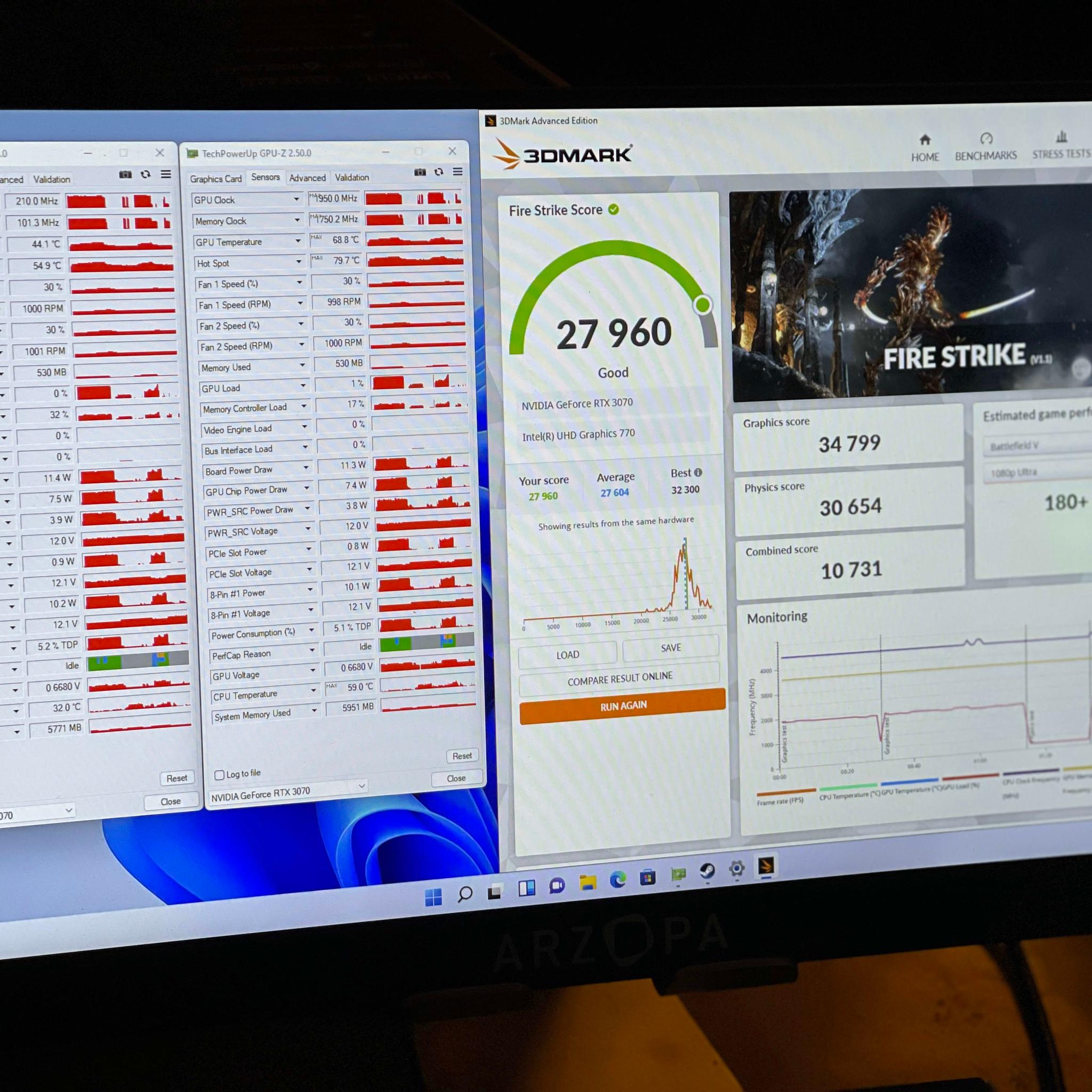 Stay Frosty ❄️ RTX 3070 FE, Intel 12600K, 32GB 3600, 1TB nvMe, MAG Mortar, Wifi 6