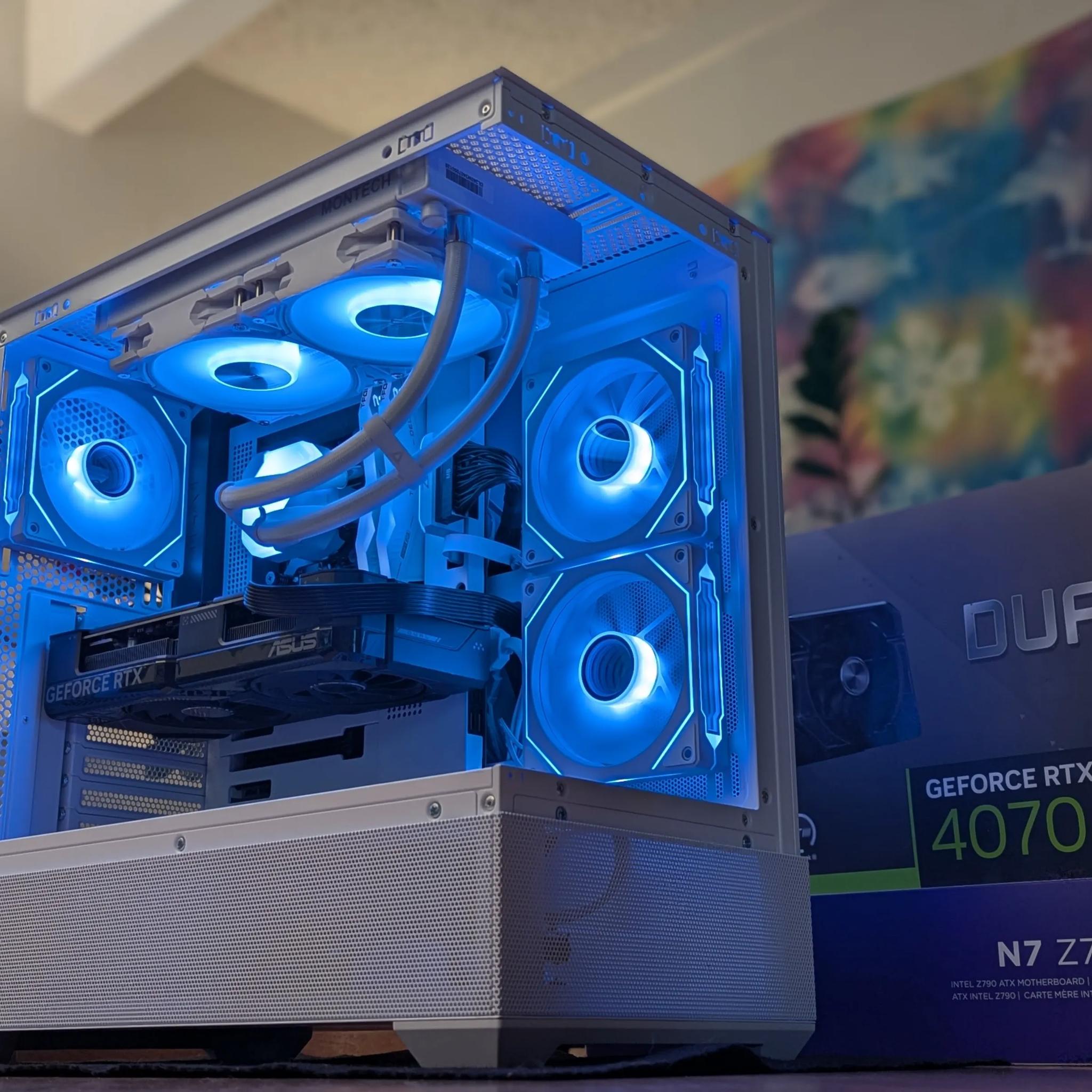 💀 Ghost – 4070 Gaming PC | 13600KF + 32GB DDR5 + NVMe Gen4 ⚡❄️