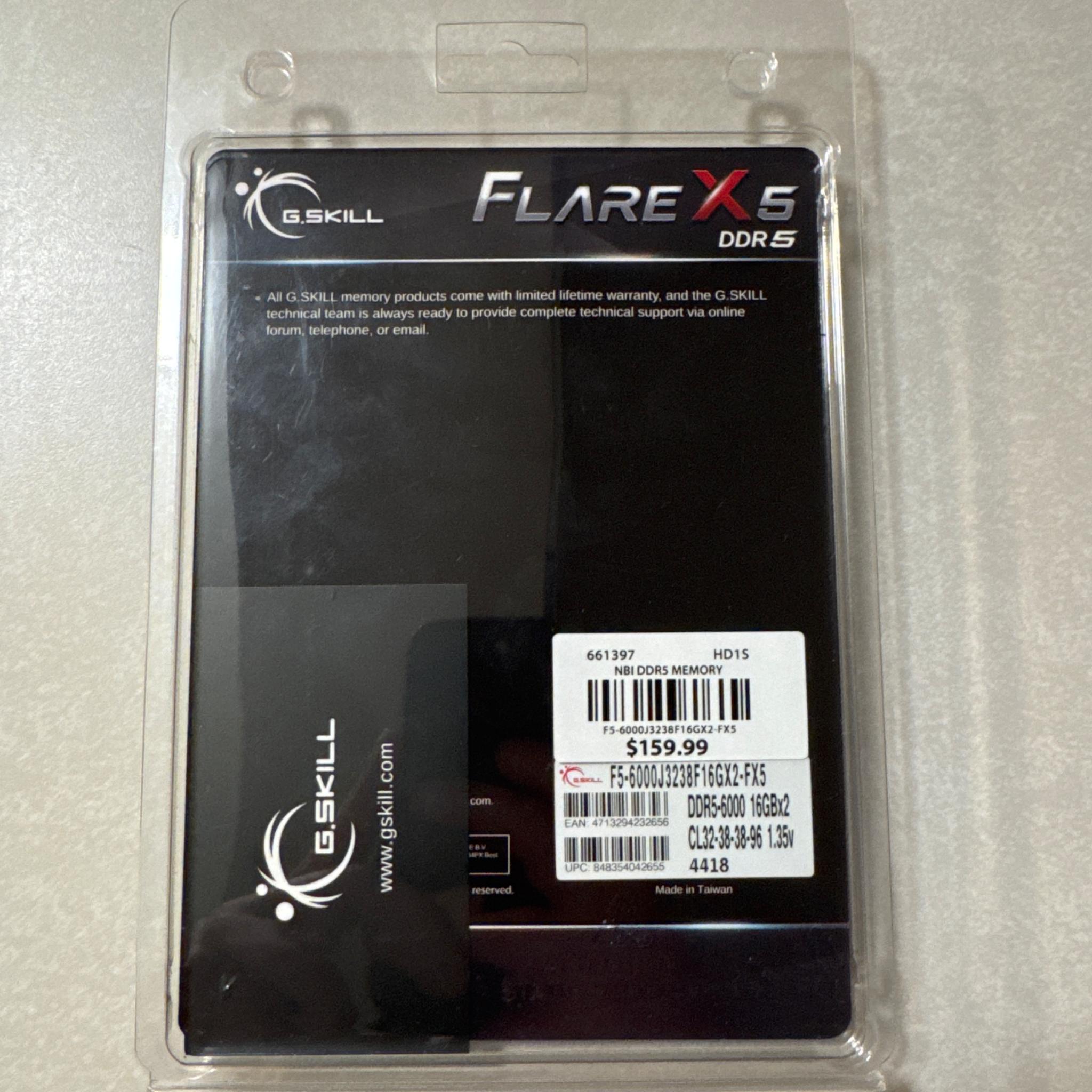 G.Skill Flare X5 DDR5 32GB Kit 2x16 6000MHz