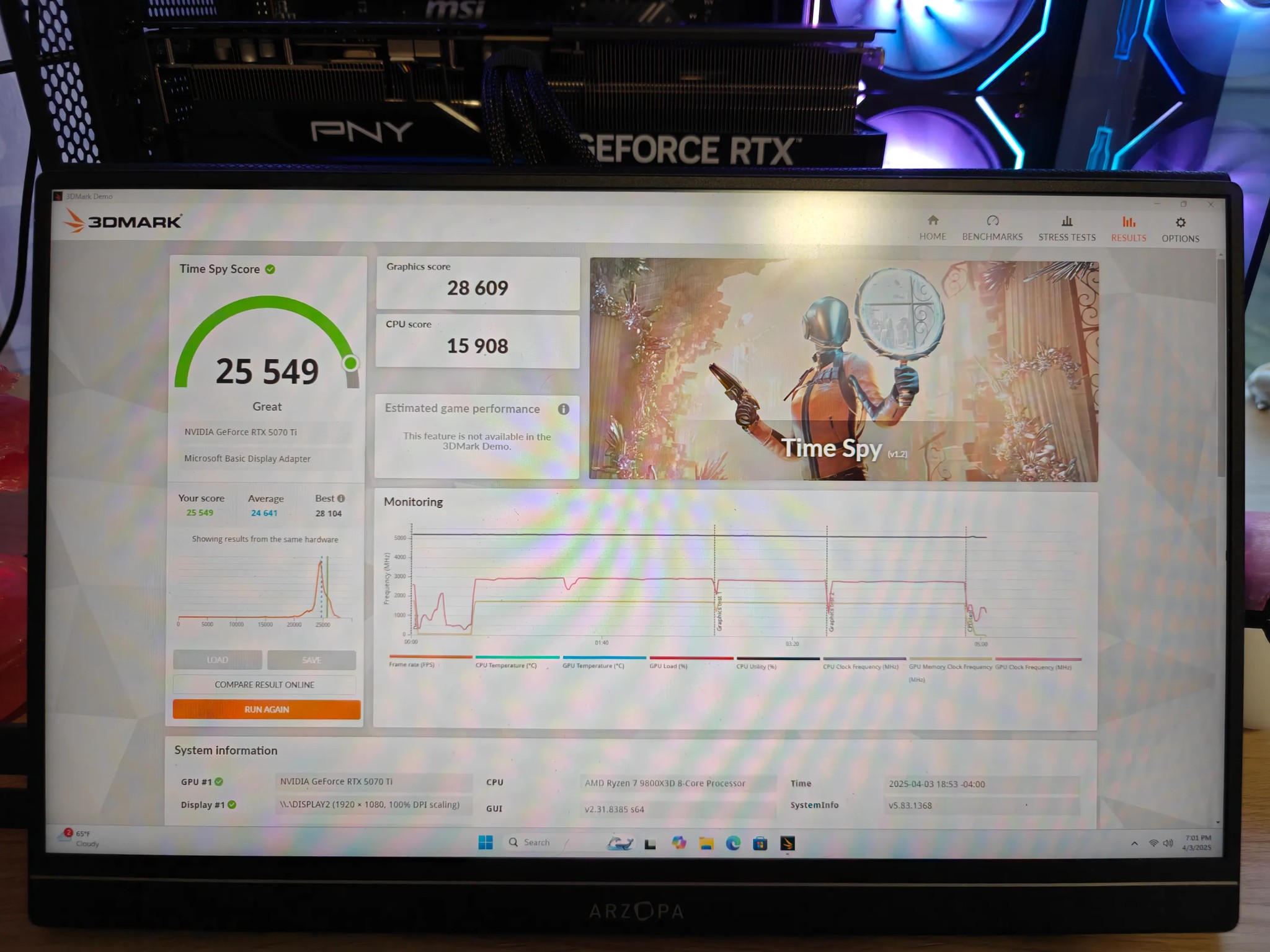 (NO GPU), Ryzen 9800X3D, 2TB NVMe, 32GB DDR5, 1050W PSU Gaming PC