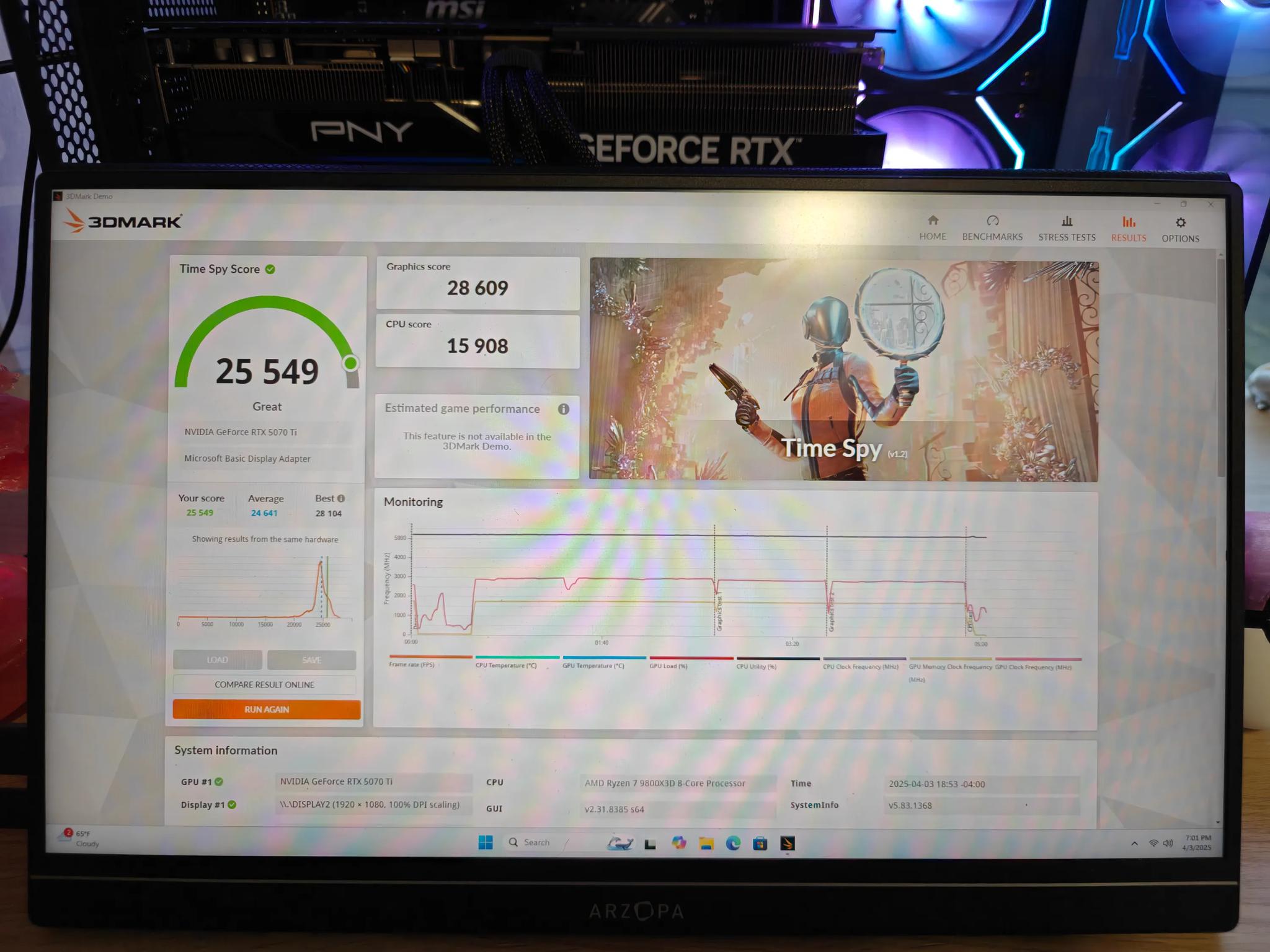 (NO GPU), Ryzen 9800X3D, 2TB NVMe, 32GB DDR5, 1050W PSU Gaming PC