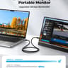 8K 4K Mini HDMI to HDMI Cable 6.6FT Mini HDMI 2.1 8K 60Hz 4K@240Hz 144Hz 120Hz Upgrade Braided 48Gbs