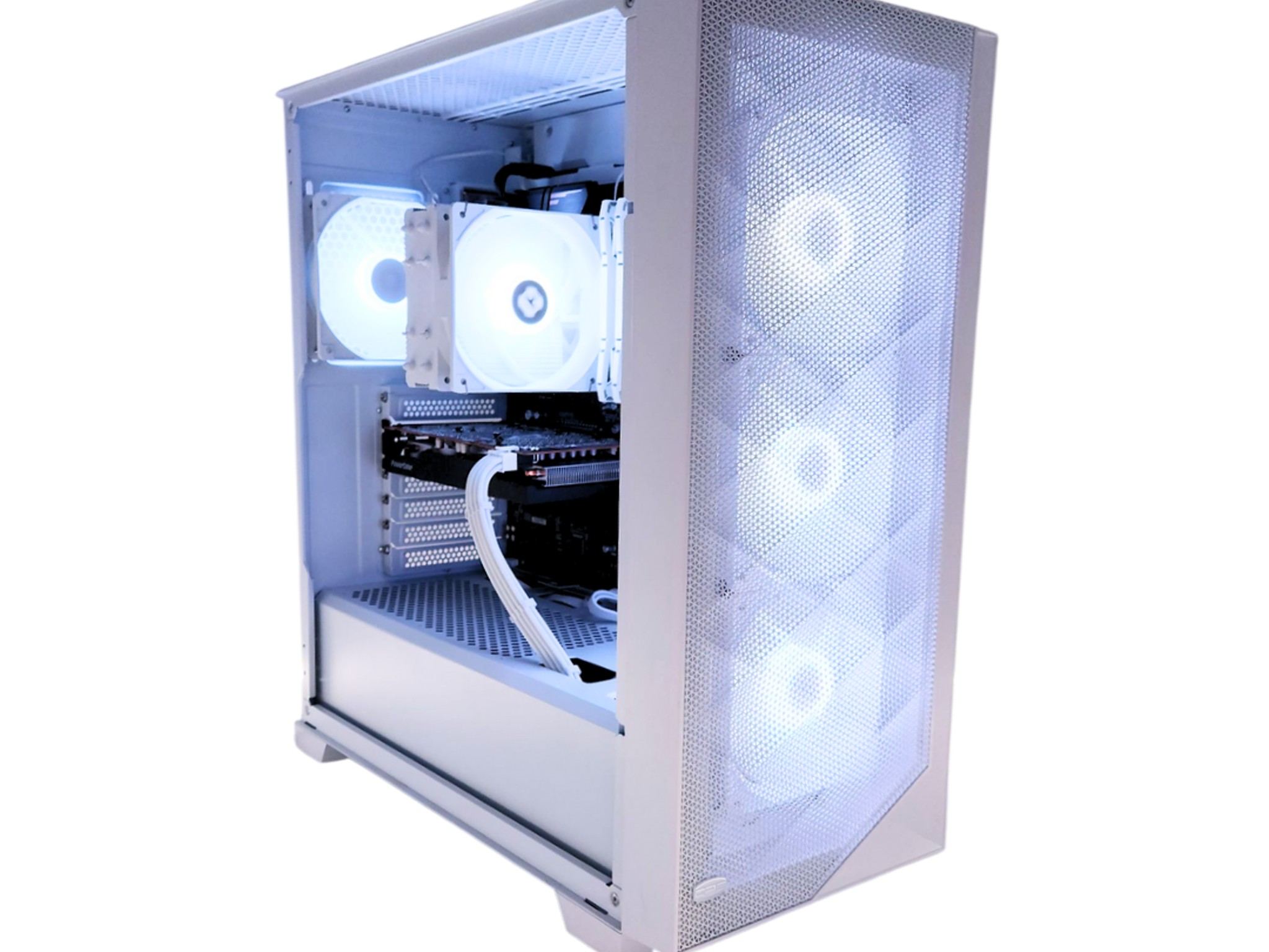 🧊Iceburg❄️: RX 6600 | Ryzen 3600 | 16GB DDR4 RAM | 512GB SSD | 5 RGB Fans | White RGB Gaming PC