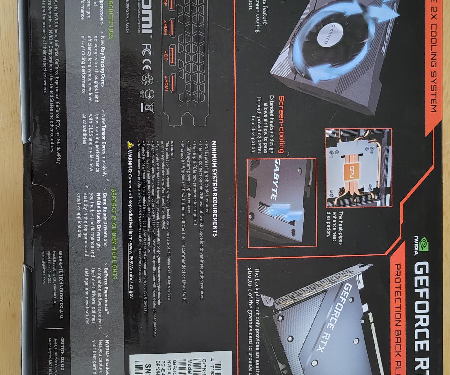 Gigabyte WINDFORCE OC Rev 2.0 GeForce RTX 3060 12GB