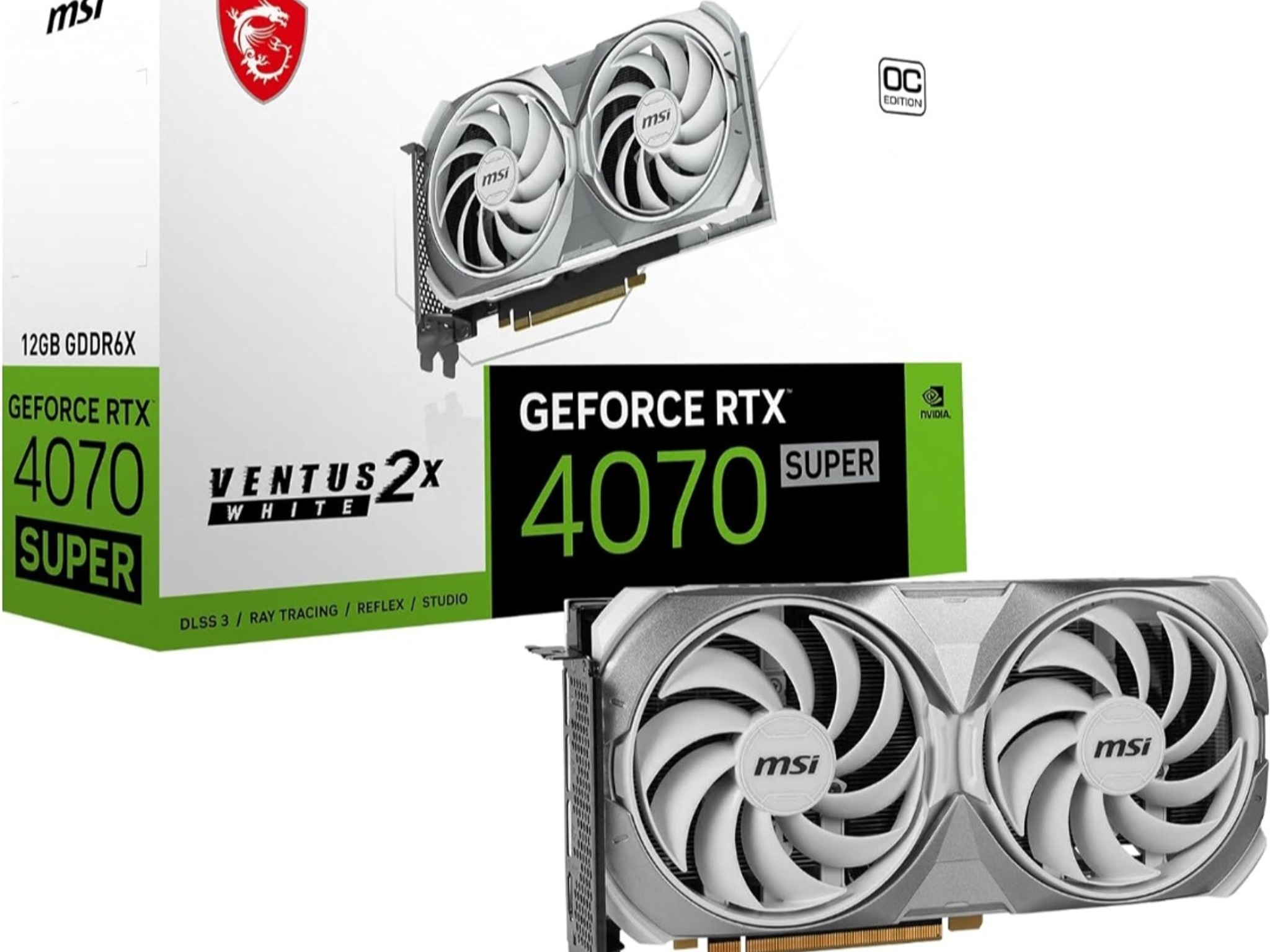 RTX 4070 Super 12G Ventus 2X White OC Graphics Card