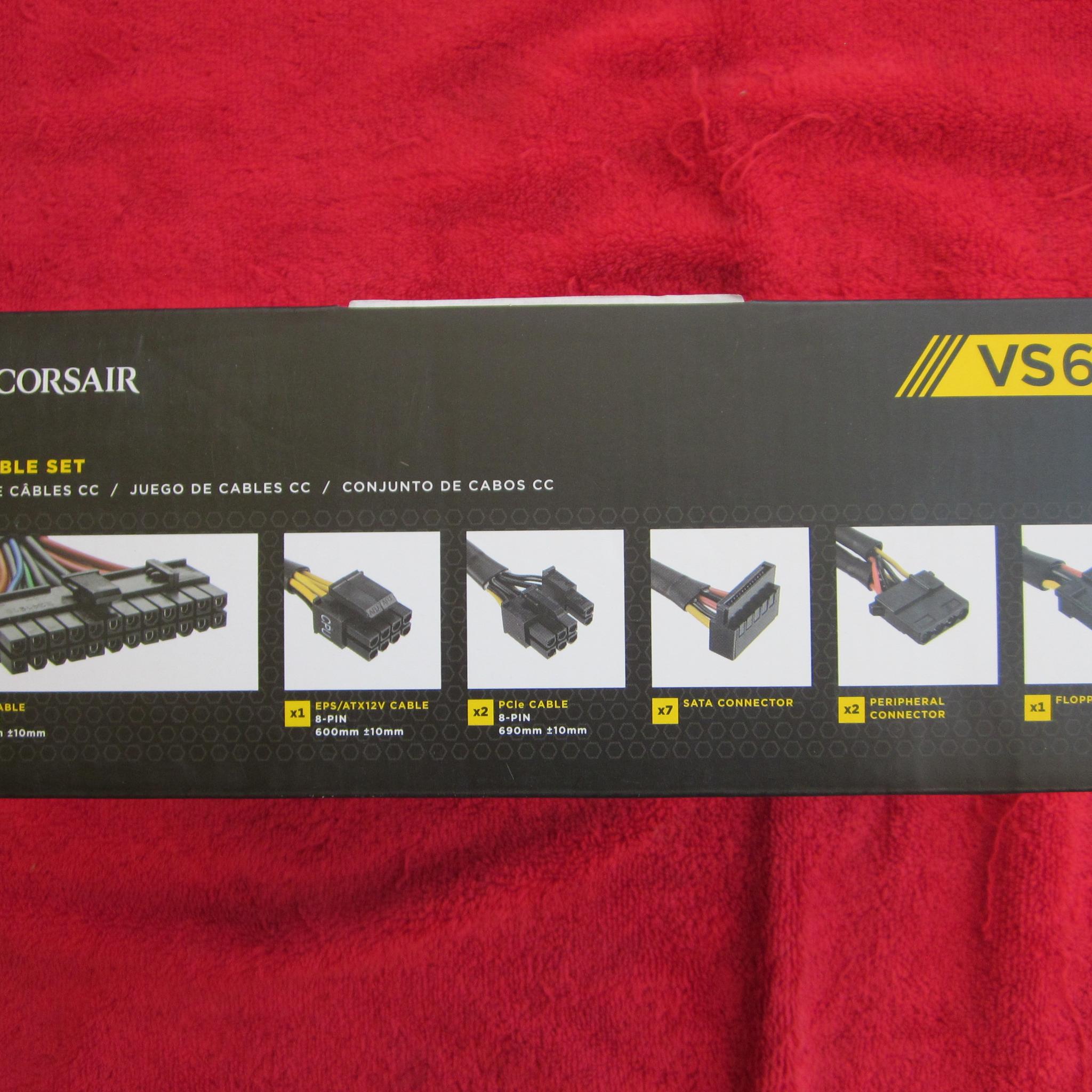 NEW! CORSAIR VS600 80 PLUS 600W Power Supply