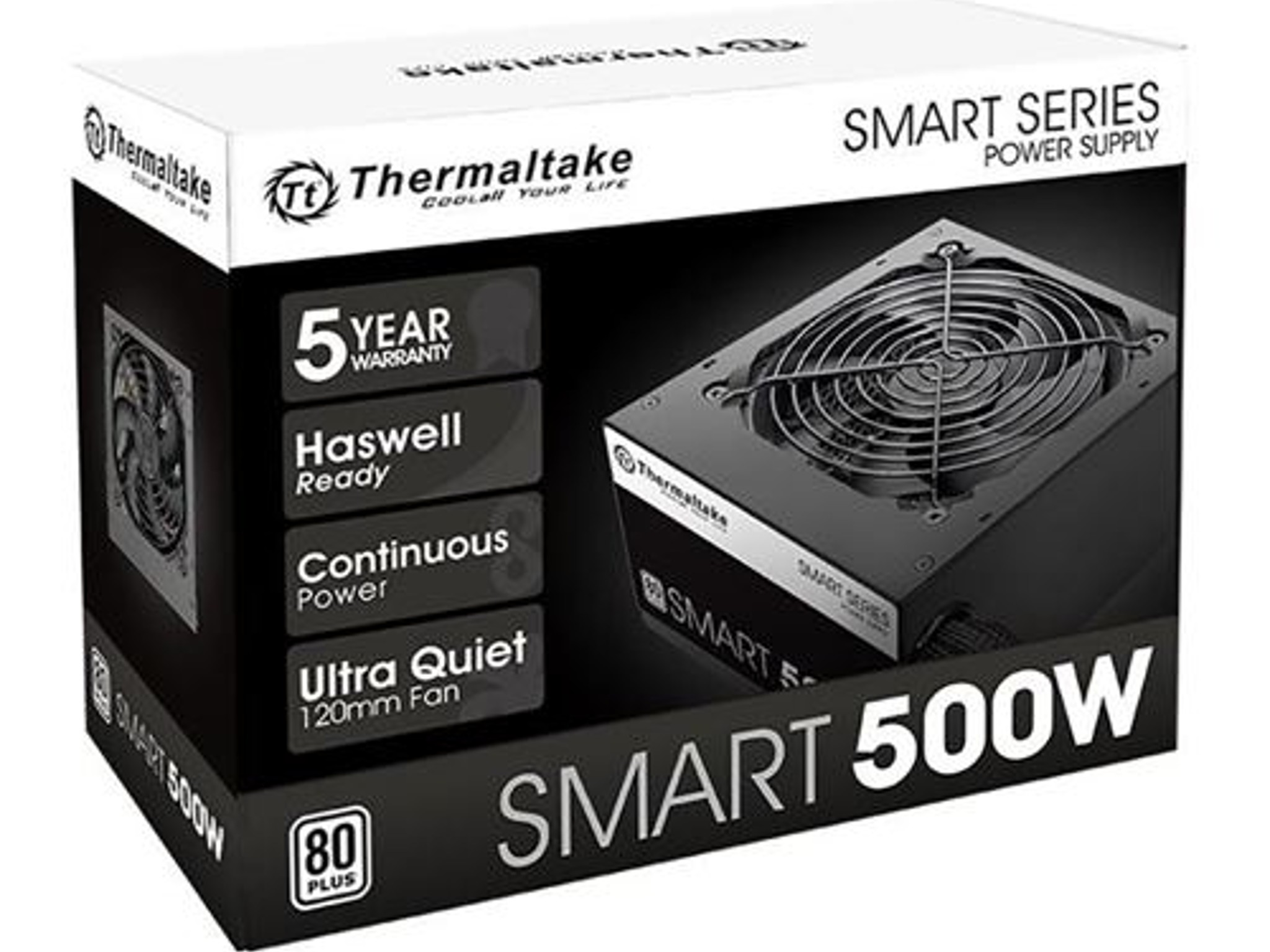 Thermaltake 500W 80 Plus Certified ATX Power Supply Brand New Open Box