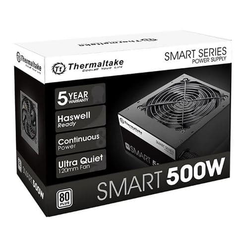Thermaltake 500W 80 Plus Certified ATX Power Supply Brand New Open Box