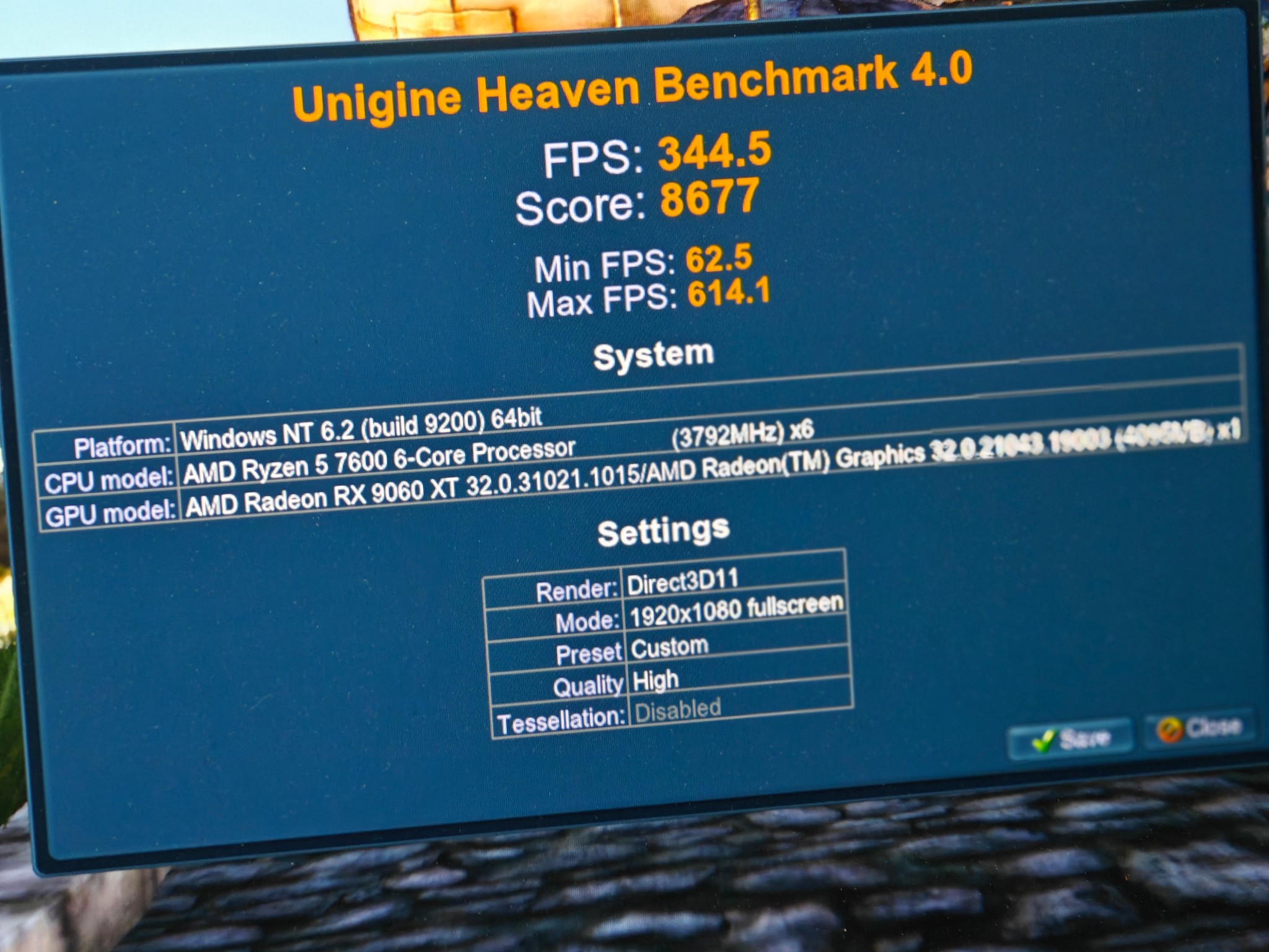 Gaming PC|AMD Ryzen 5 7600|AMD Radeon RX 9060 XT|1 TB NVME SSD|32 GB DDR5 6000|Windows 11 Home