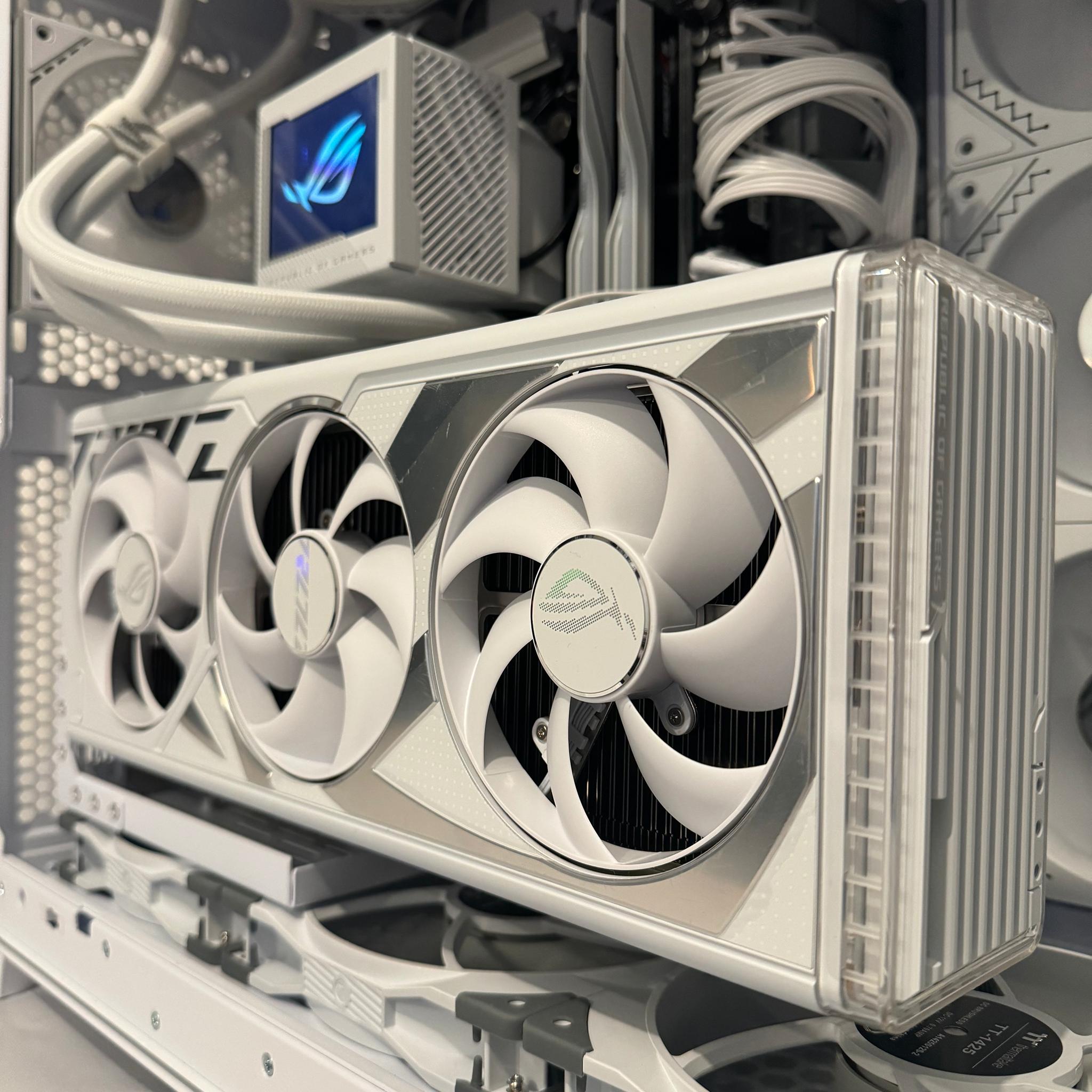 “White Knight”, Ryzen 7 7800X3D, White STRIX 4080, Asus gaming pc with 64gb DDR5, 2tb, and Wifi 6E