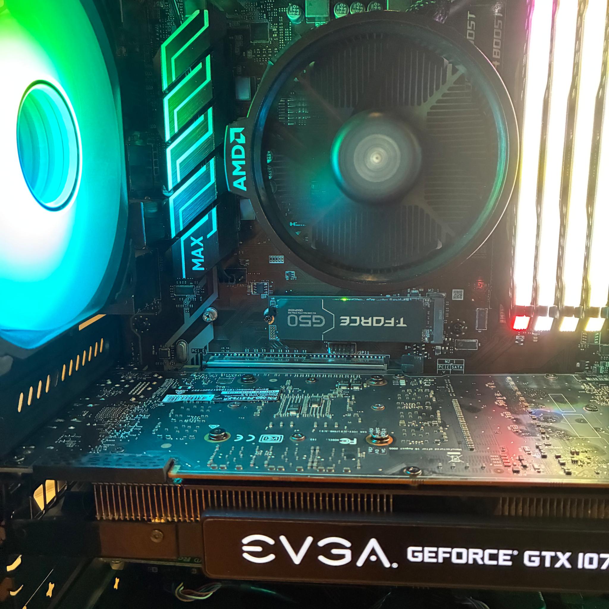 GTX 1070 R5 1600 ARGB GAMING PC 32GB 1TB SSD WiFi WINDOWS 10