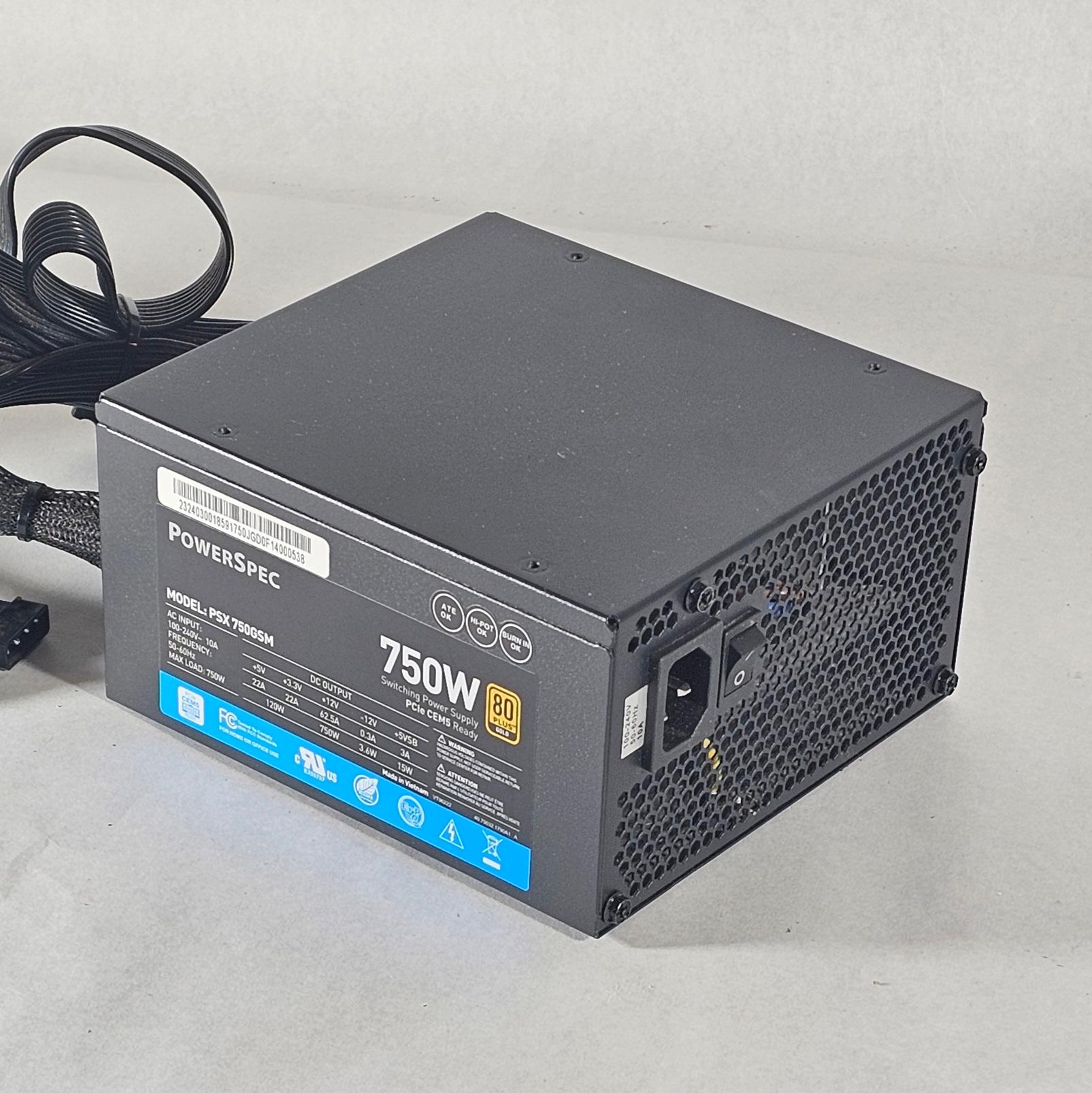 750 Watt PSU PowerSpec PSX 750GSM Power Supply