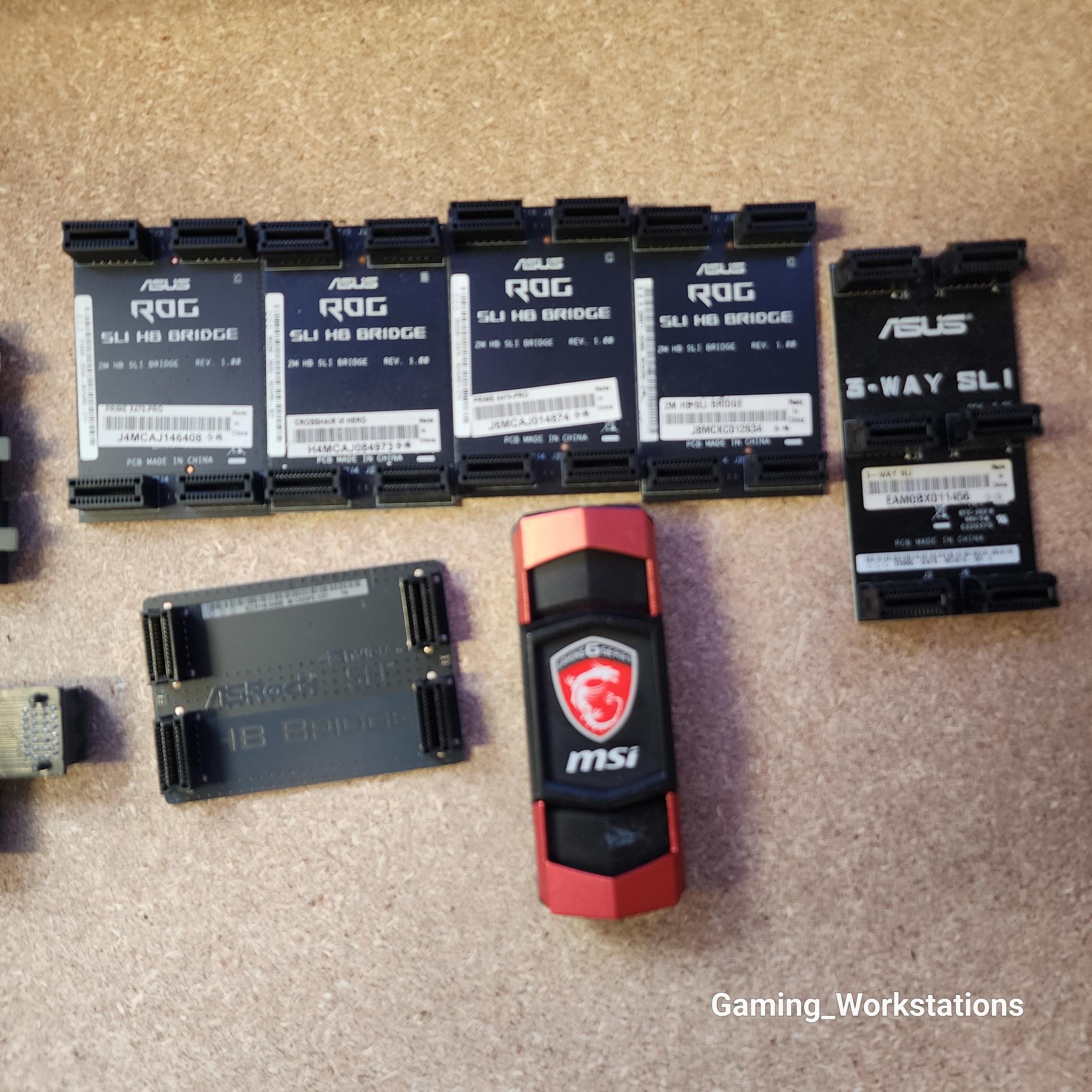 Assorted Nvidia SLI and AMD Crossfile Bridges