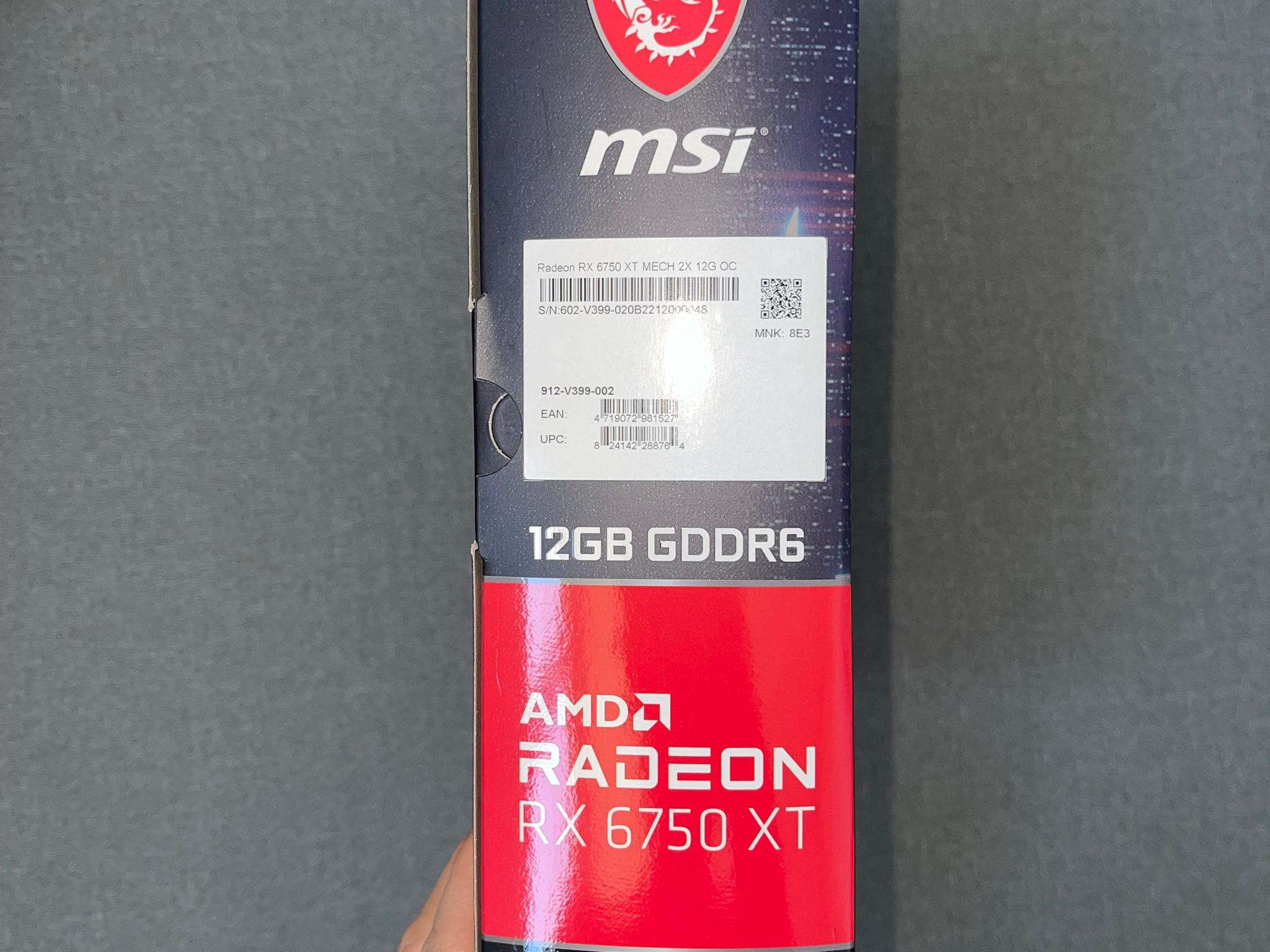 MSI AMD Radeon RX 6750 XT Mech 2X 12G OC for sale.