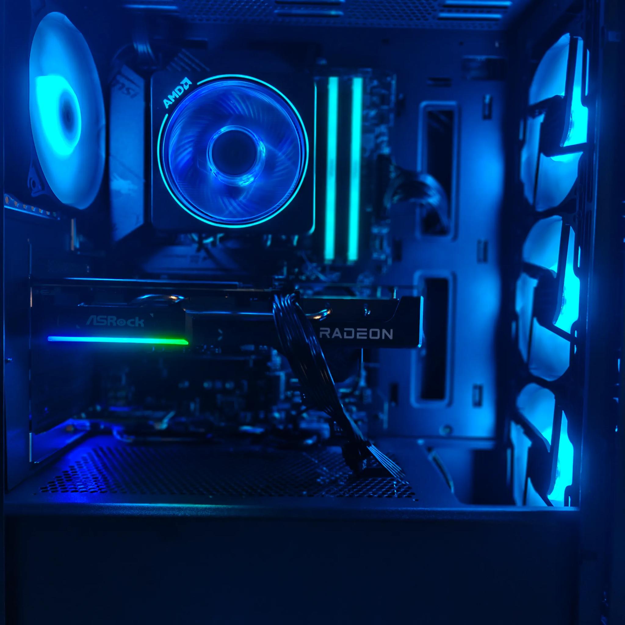 1440P - 1080P - AMD Radeon 9060 XT 16 GB- AMD Ryzen 7 5800XT - 32GB RAM - 1 TB M.2 PCIe Gen 4 SSD