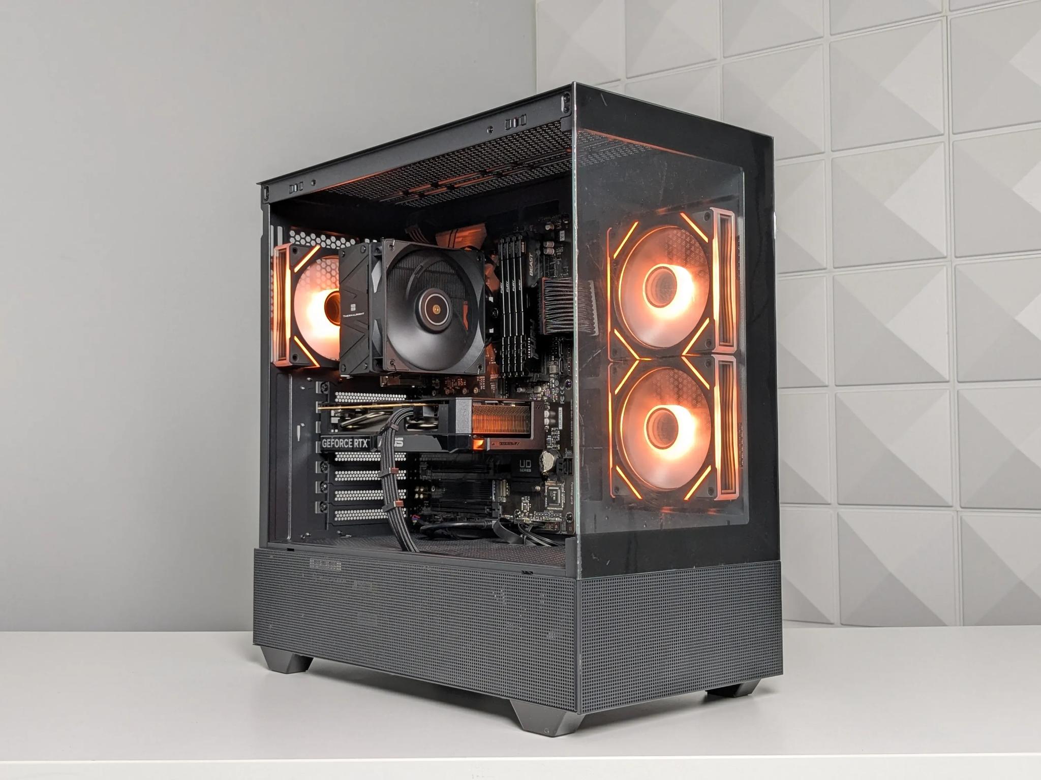 Black RGB Gaming PC - Ryzen 5 5500 - RTX 5060