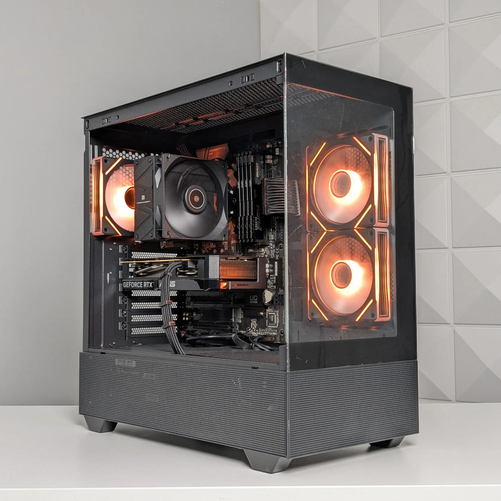 Black RGB Gaming PC - Ryzen 5 5500 - RTX 5060