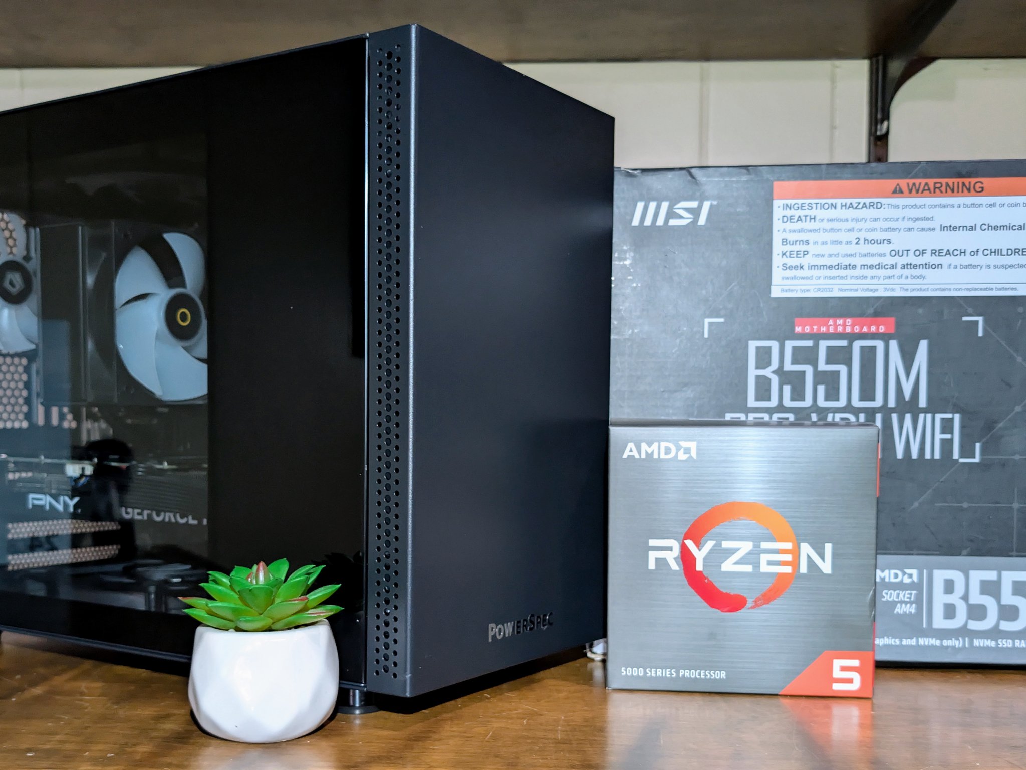 Stealthy RGB Gaming PC - Ryzen 5 5500 - RTX 4060 Ti 16GB - 32GB DDR4 3600 CL18 - 1.6TB NVMe/SSD/HDD