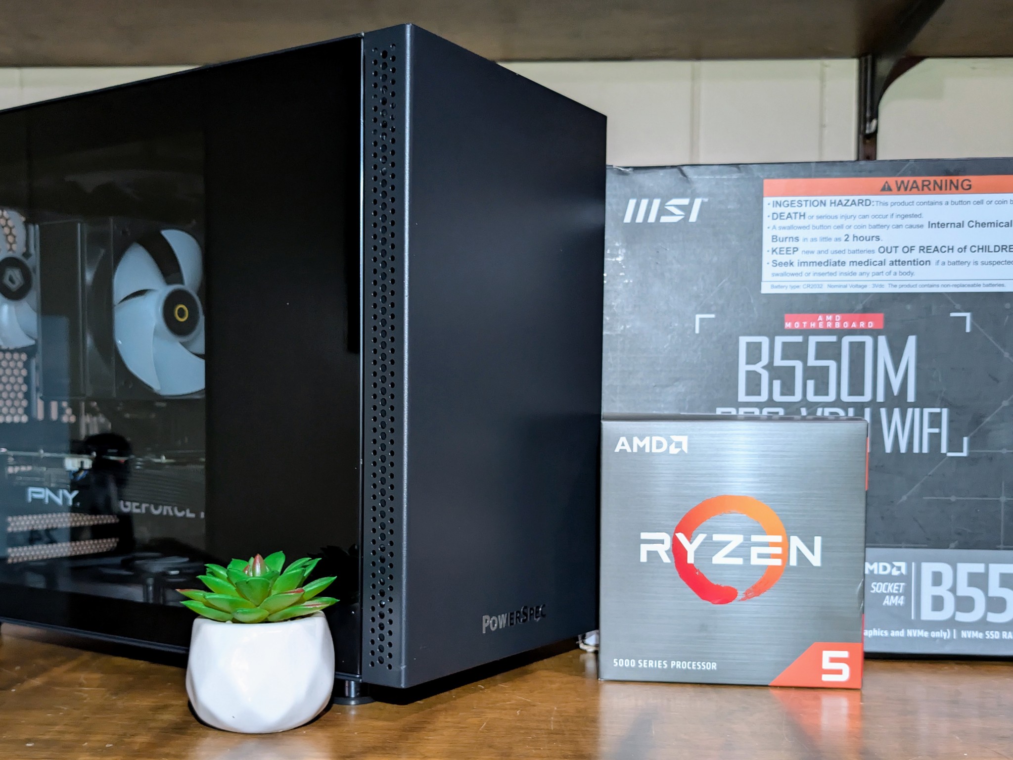 Stealthy RGB Gaming PC - Ryzen 5 5500 - RTX 4060 Ti 16GB - 32GB DDR4 3600 CL18 - 1.6TB NVMe/SSD/HDD