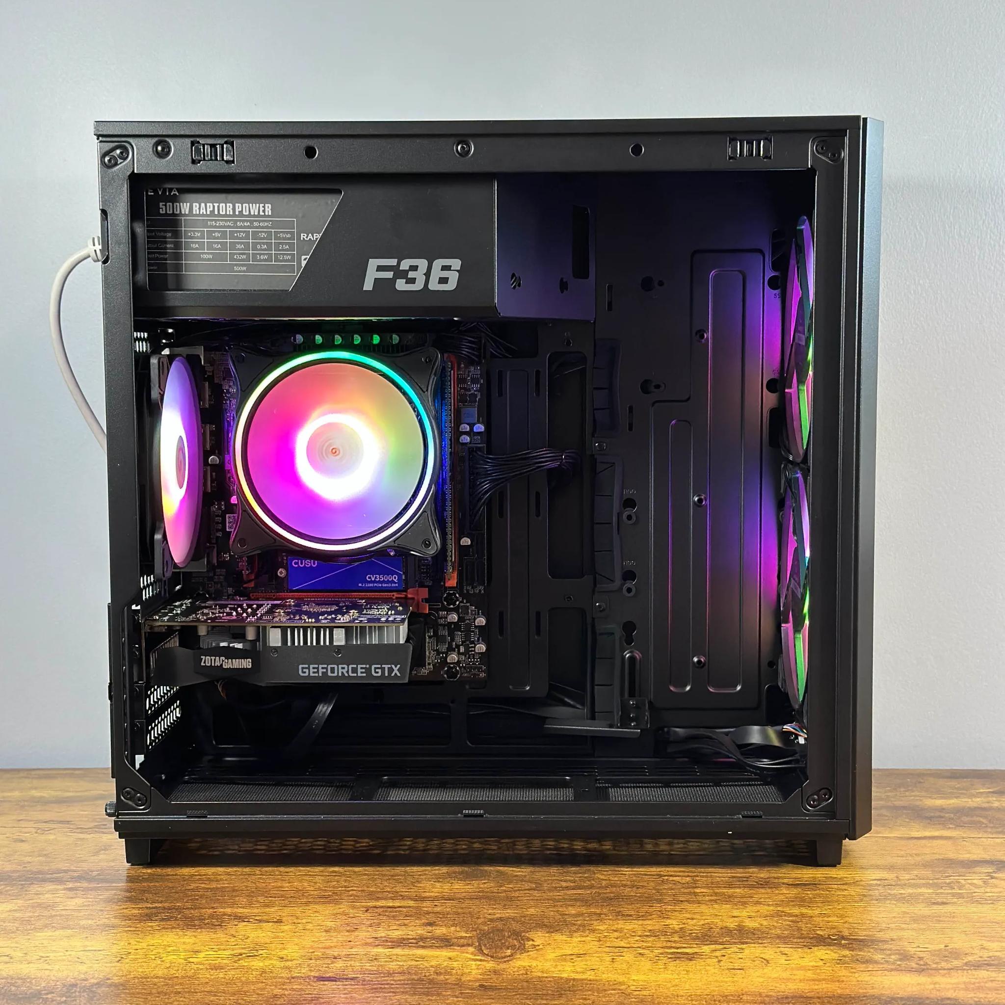 Intel i7 6 Core | GeForce GTX 1650 | 32GB RAM | 512GB SSD | WIFI | 1080p Black Gaming PC