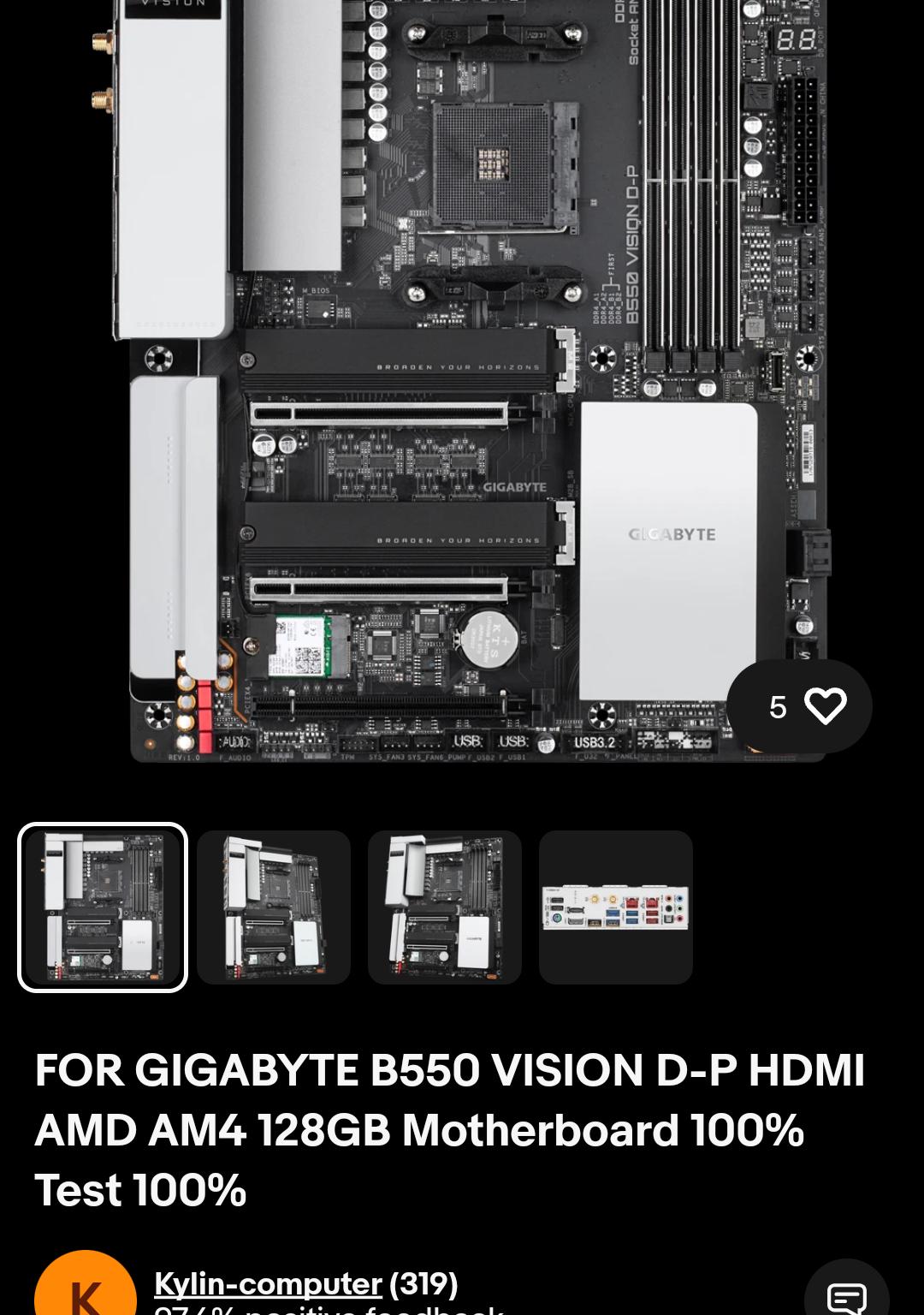 GIGABYTE VISION B550 D-P AM4 Motherboard