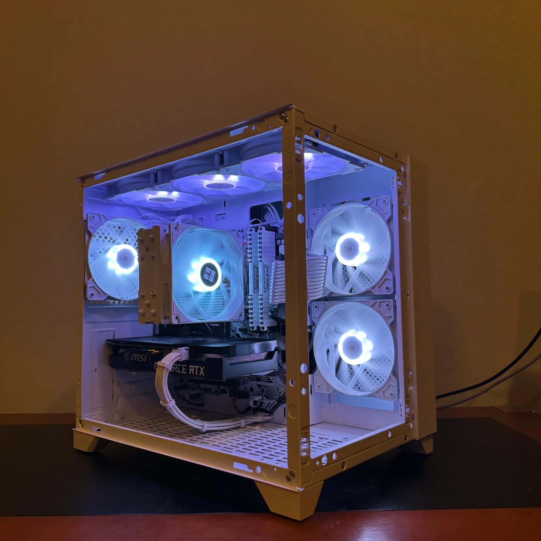 🤍 Price to Performance PC | RTX 3060 Ti | Ryzen 5 5600X | White Aesthetic | Full ARGB Control🤍
