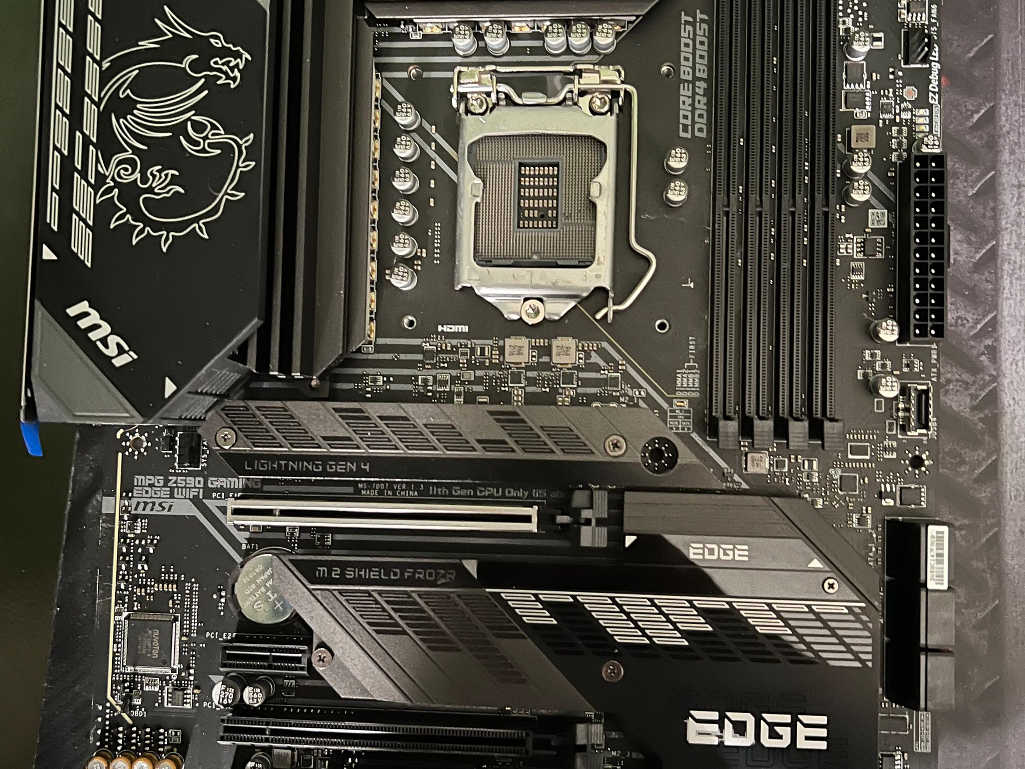 MSI Z590 Gaming Edge Wi-Fi (Bent pins)