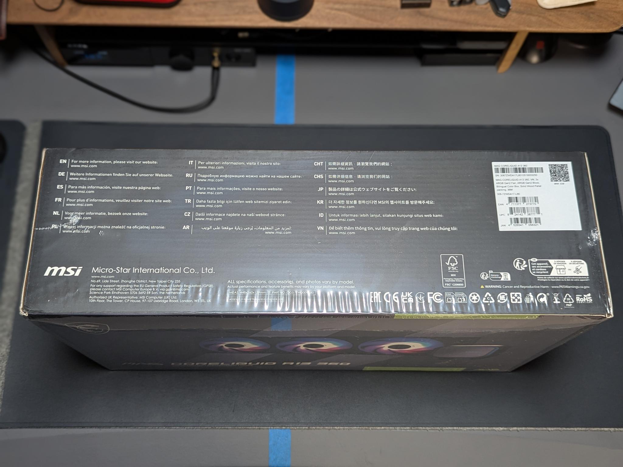 MSI MAG Coreliquid A13 360 Black AIO ARGB Liquid Cooling w/ 360mm Radiator - LGA 1700/1851/AM5/AM4