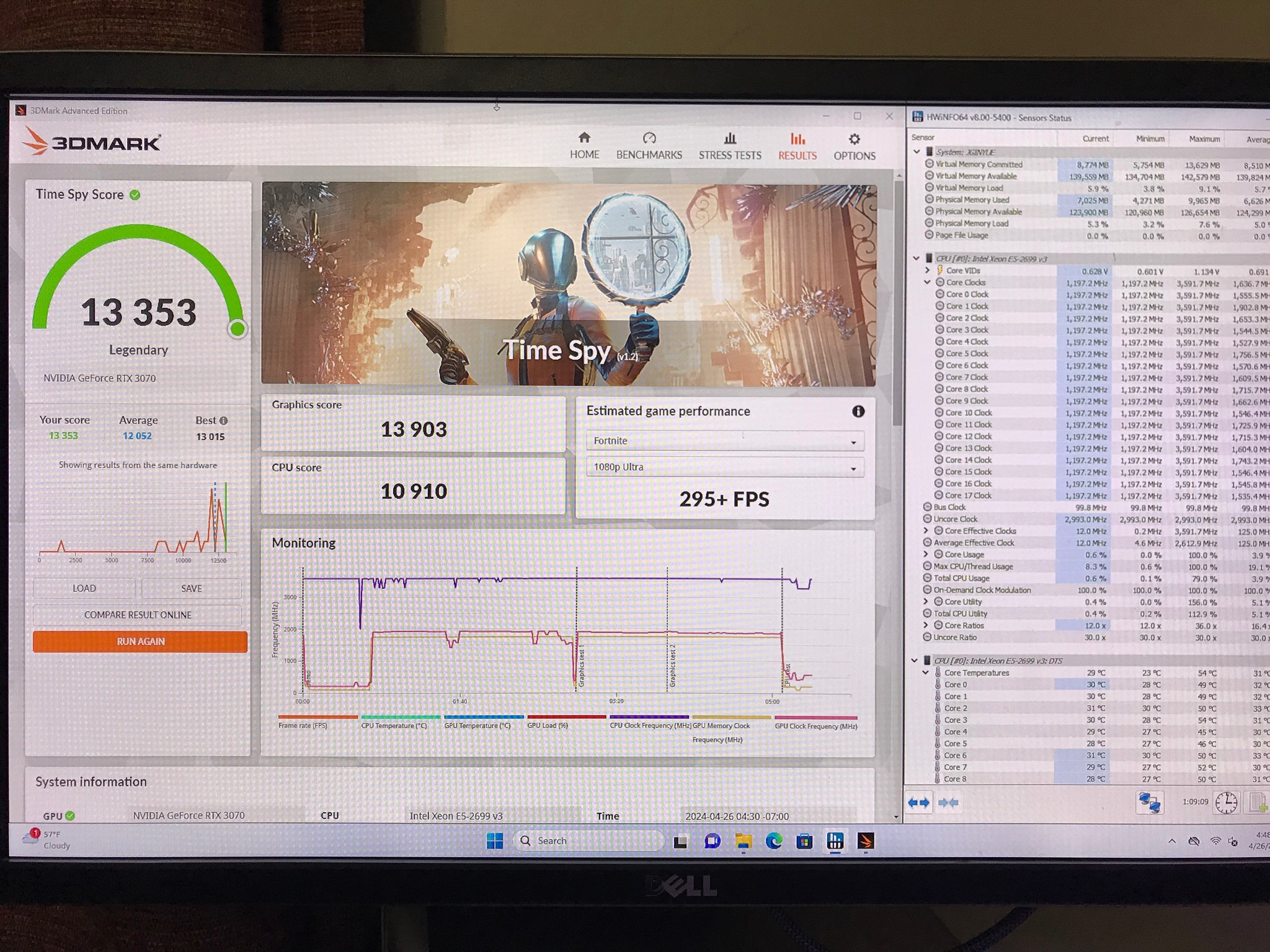 i9xeon 18c/36t 128GB RTX 3070 8GB 1TB NVMe RGB Streaming/Gaming/ContentCreator PC Computer