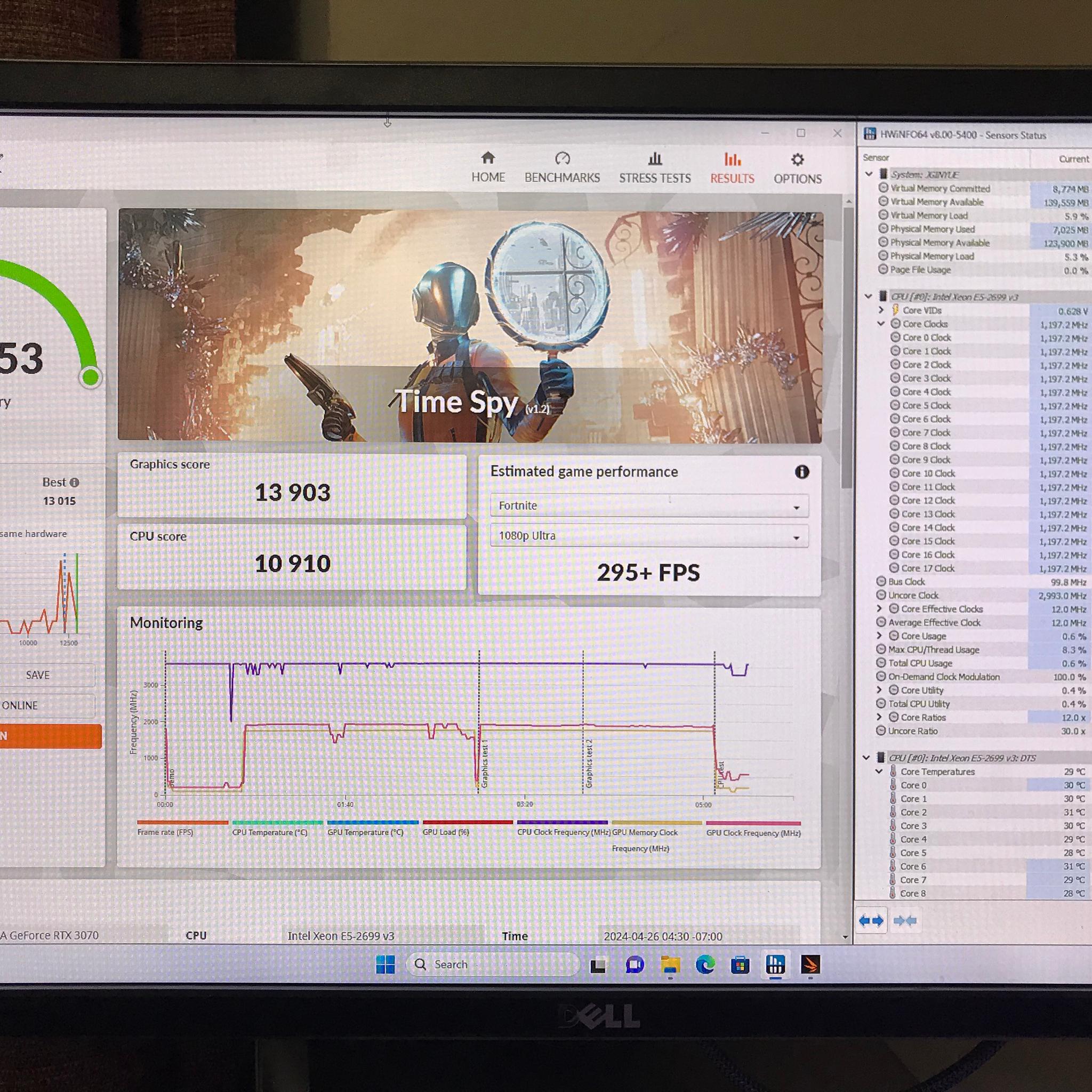 i9xeon 18c/36t 128GB RTX 3070 8GB 1TB NVMe RGB Streaming/Gaming/ContentCreator PC Computer