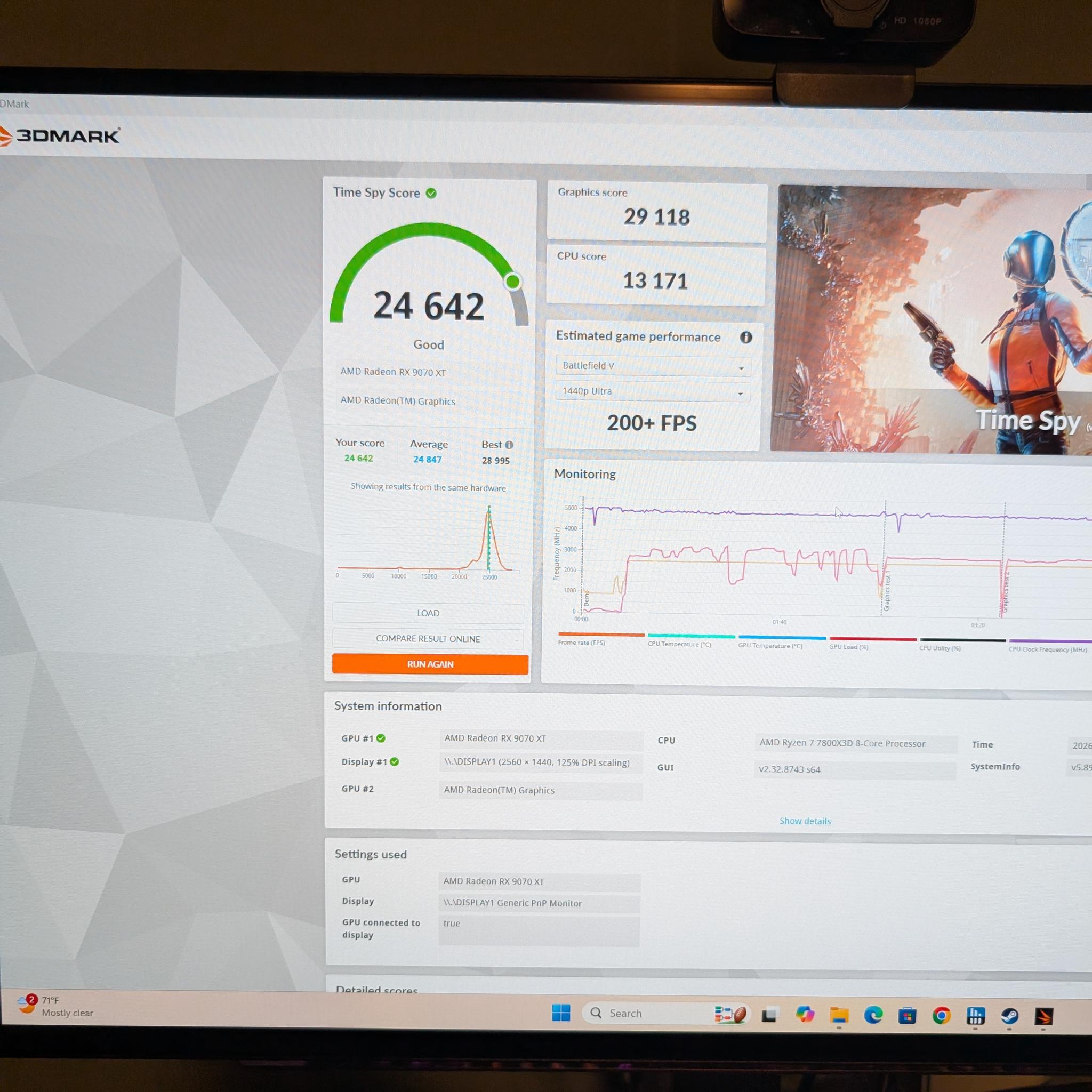 Ryzen 7 7800x3d-RX 9070 XT-32 GB DDR5 6000-1 TB NVME mostly new Gaming PC