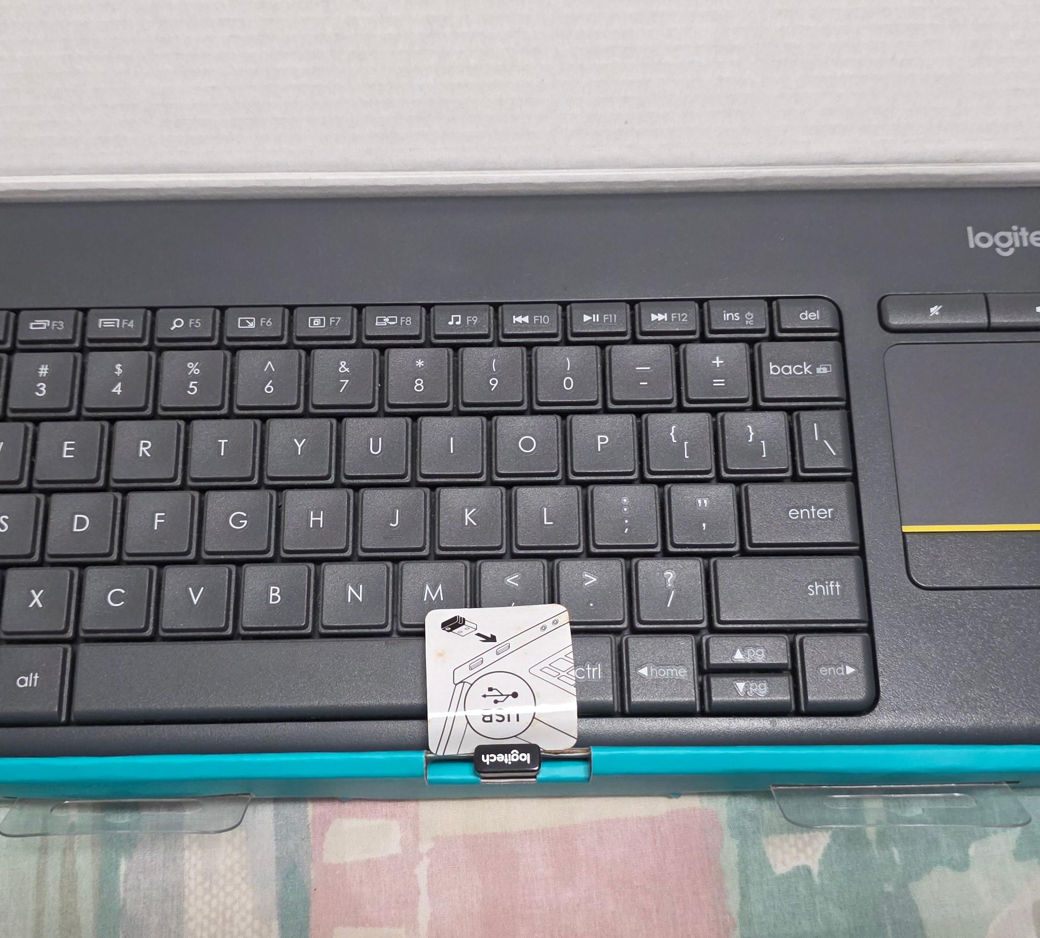Logitech K400 Plus Wireless Touch TV Keyboard with Easy Media Control