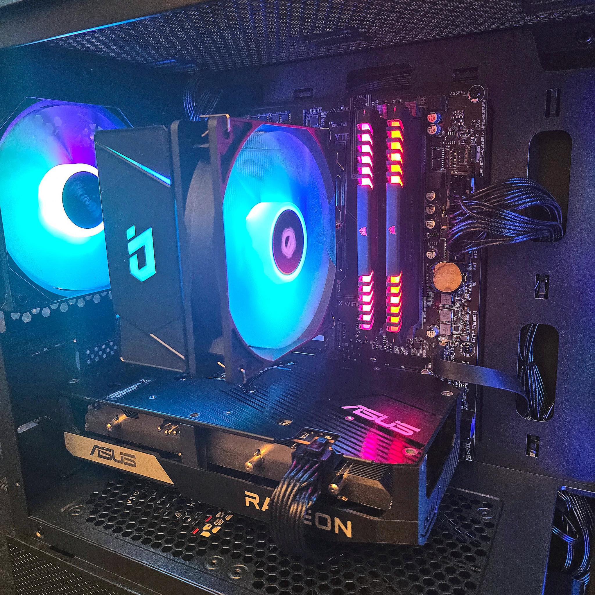 MID LEVEL 1080P PC | RX 6600 8GB | Ryzen 5 5500 | B550M | 16GB DDR4