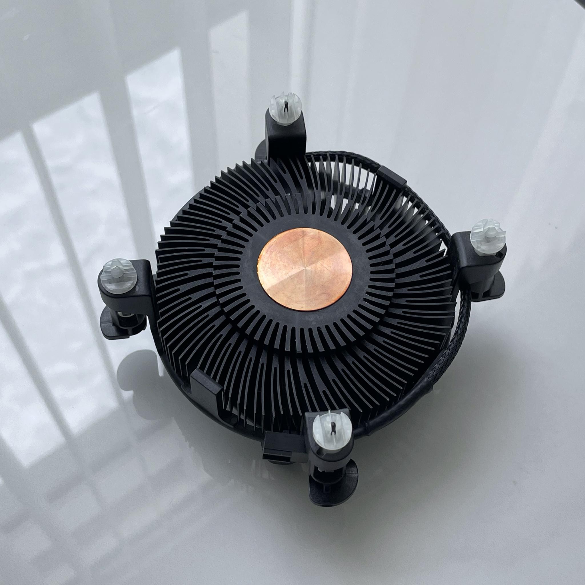 Intel Copper Core Aluminum Heatsink Low Profile LGA 1200/115X 4-Pin Stock Cooler - Black