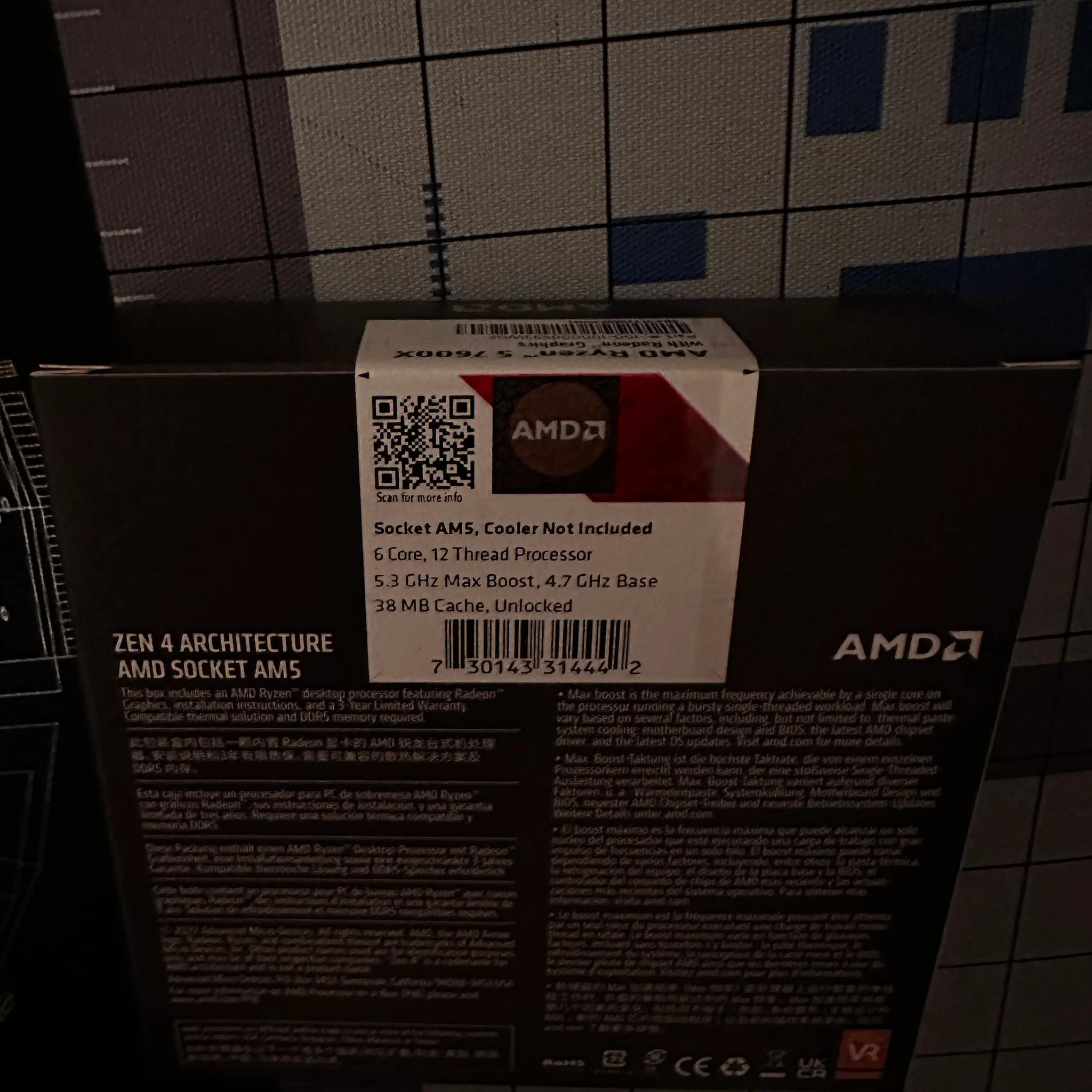 BNIB AMD Ryzen 5 7600x AM5